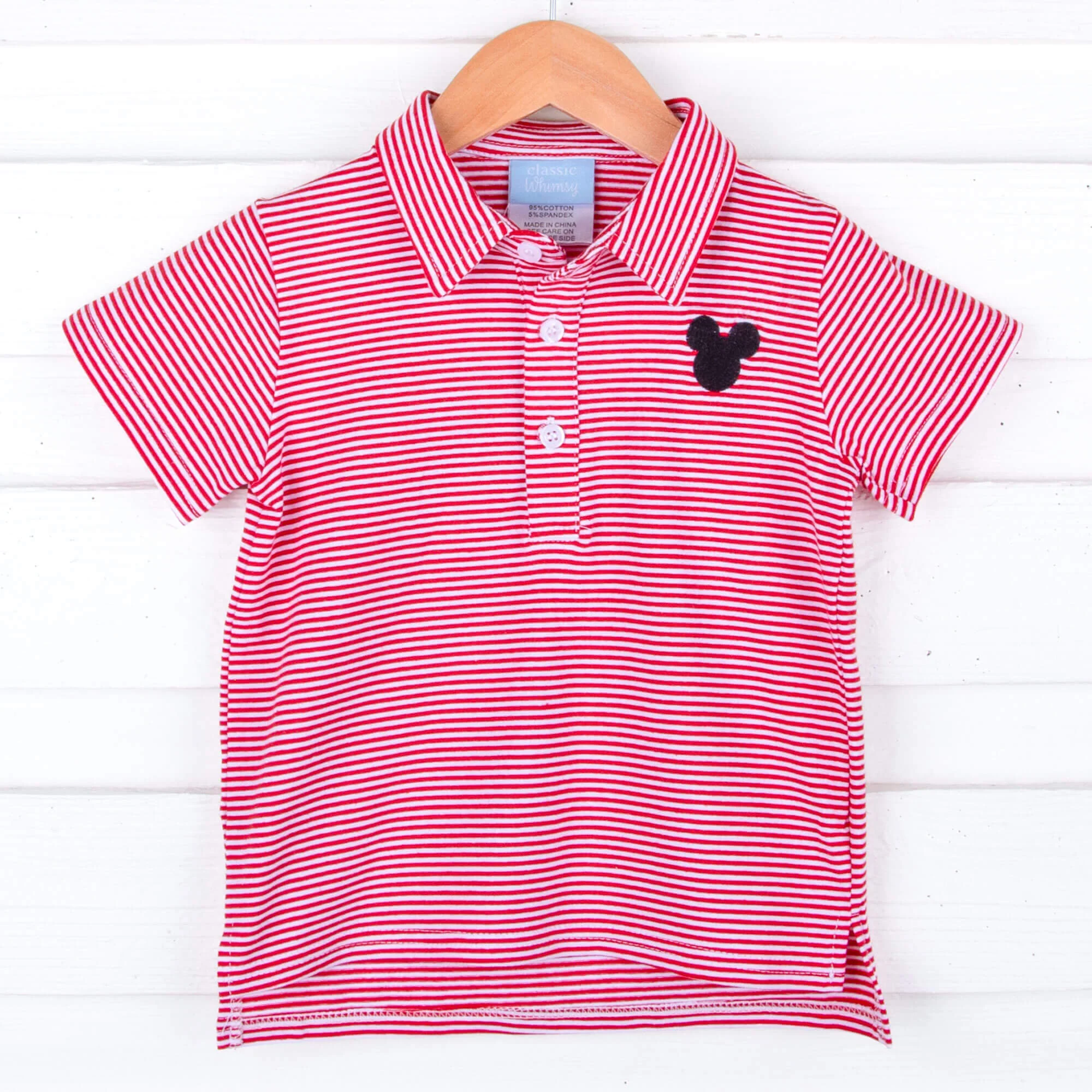 Mouse Ears Red Stripe Polo - Image 4