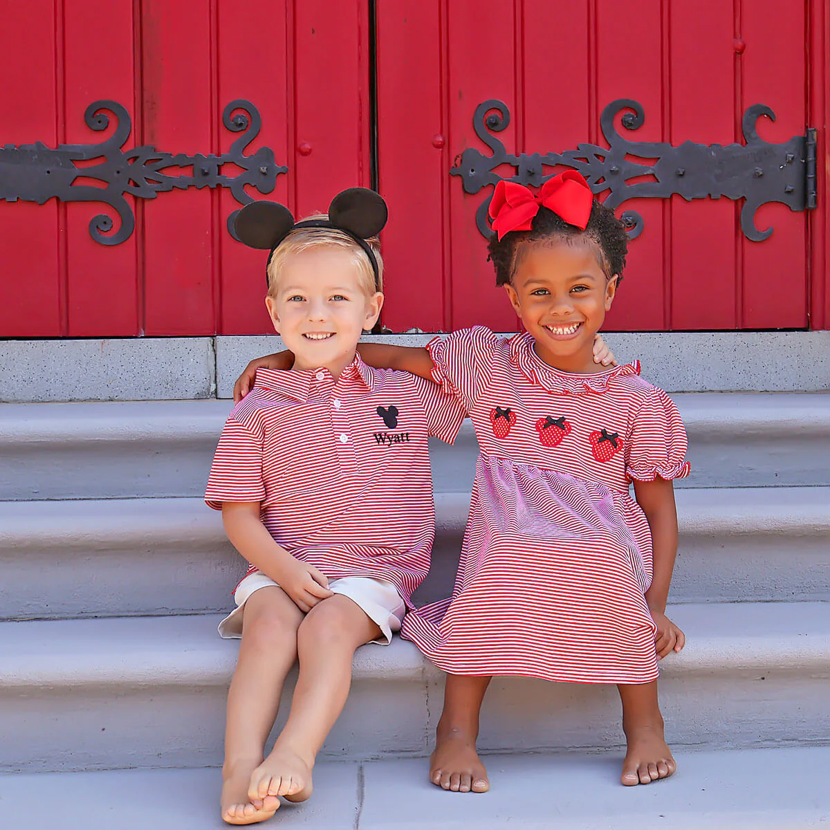 Mouse Ears Red Stripe Polo - Image 5