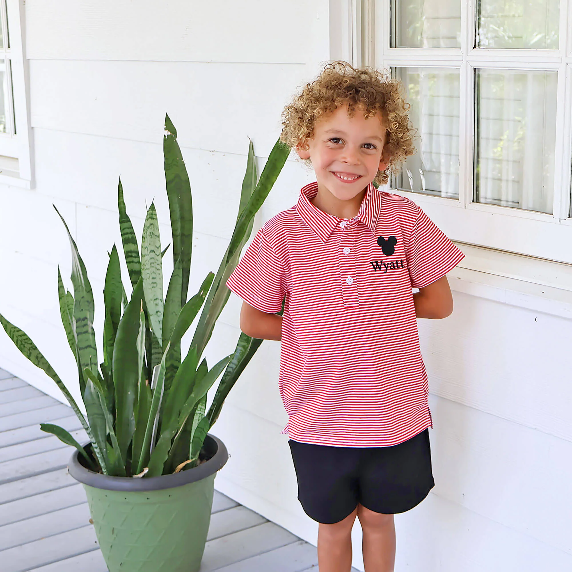 Mouse Ears Red Stripe Polo - Image 6
