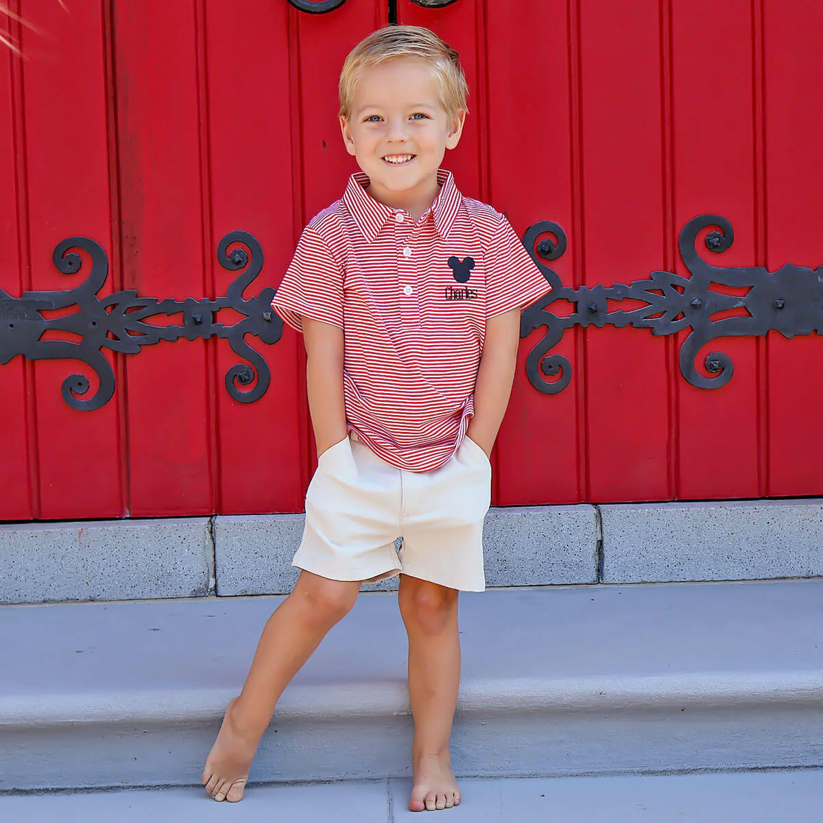 Mouse Ears Red Stripe Polo - Image 8