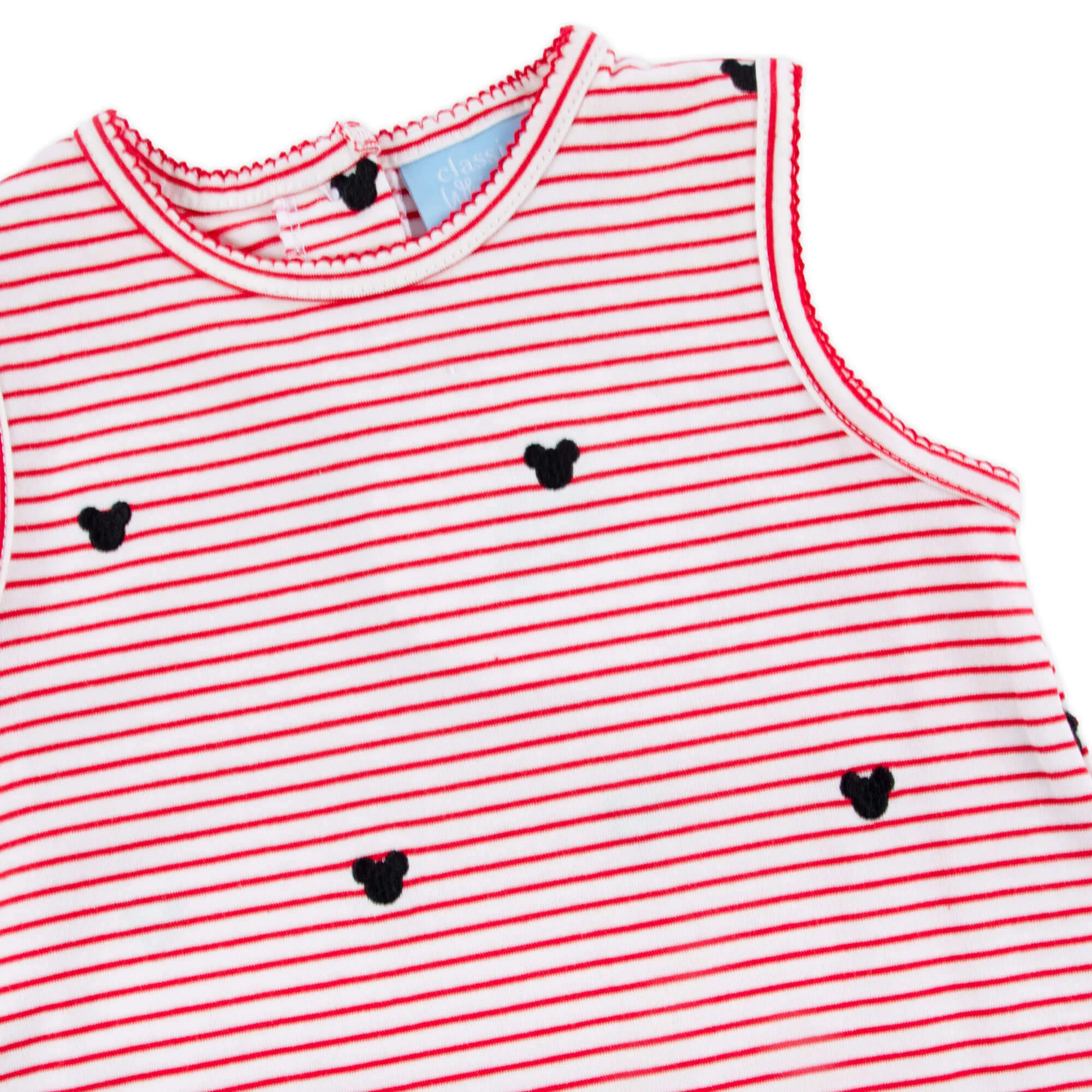 Mouse Ears Schiffli Red Stripe Liv Dress - Image 2