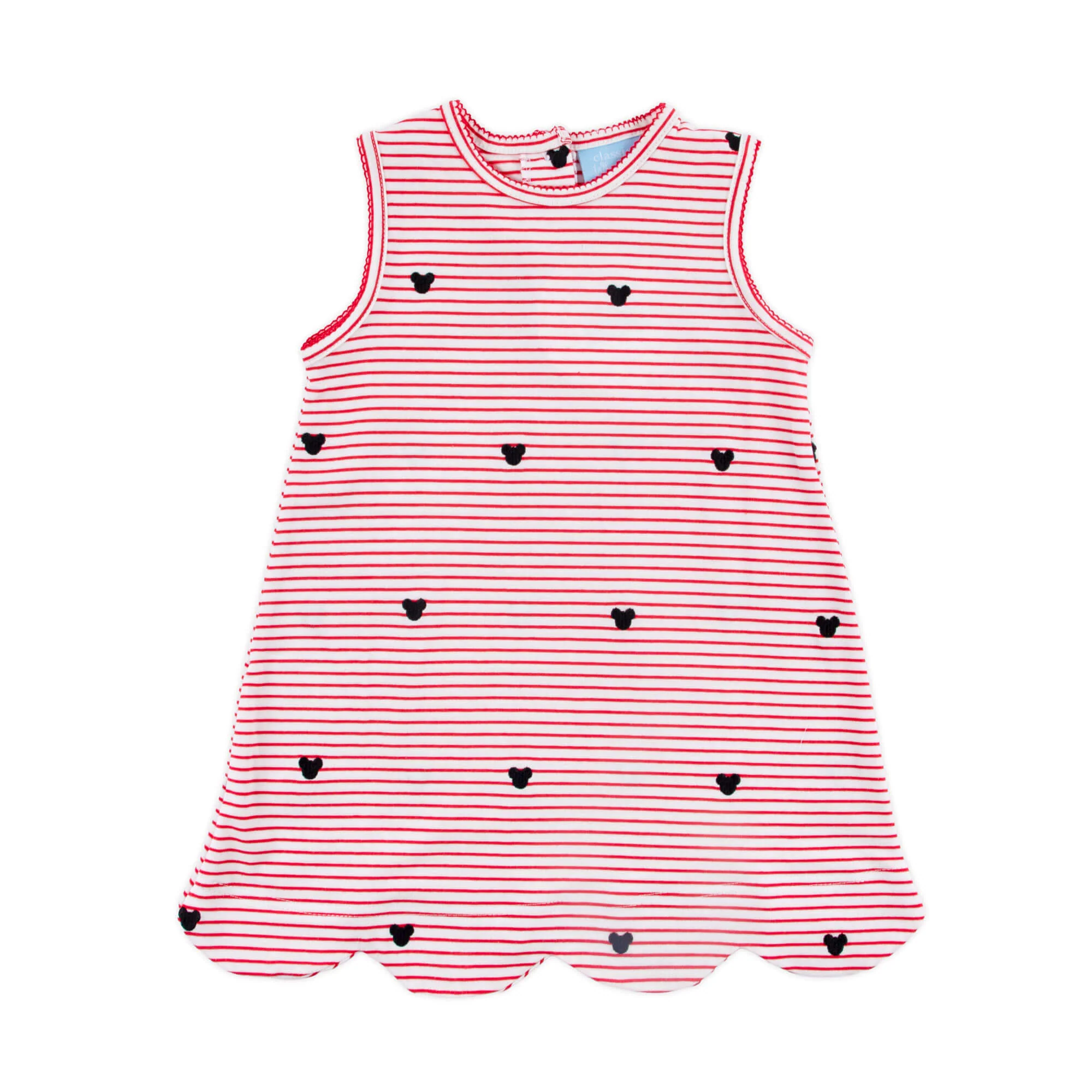 Mouse Ears Schiffli Red Stripe Liv Dress - Image 4