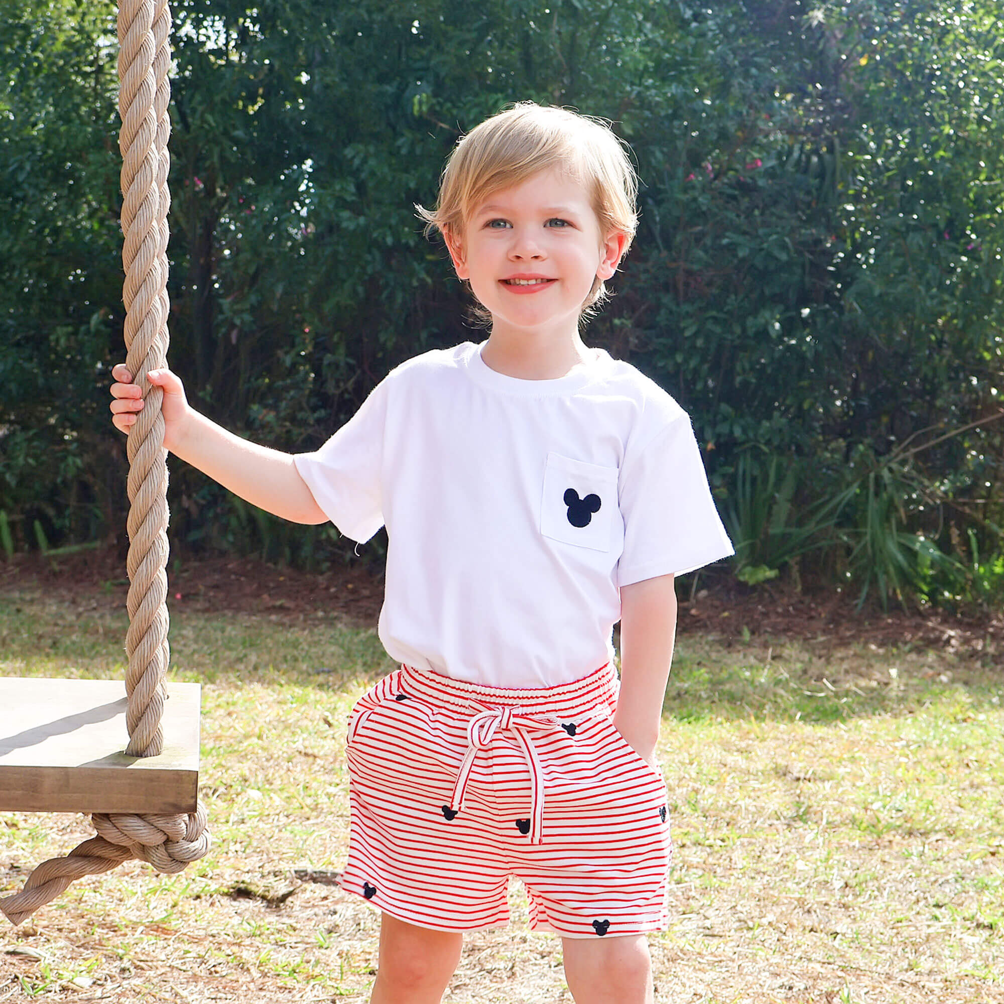 Mouse Ears White Short Sleeve Pocket Shirt - Image 3