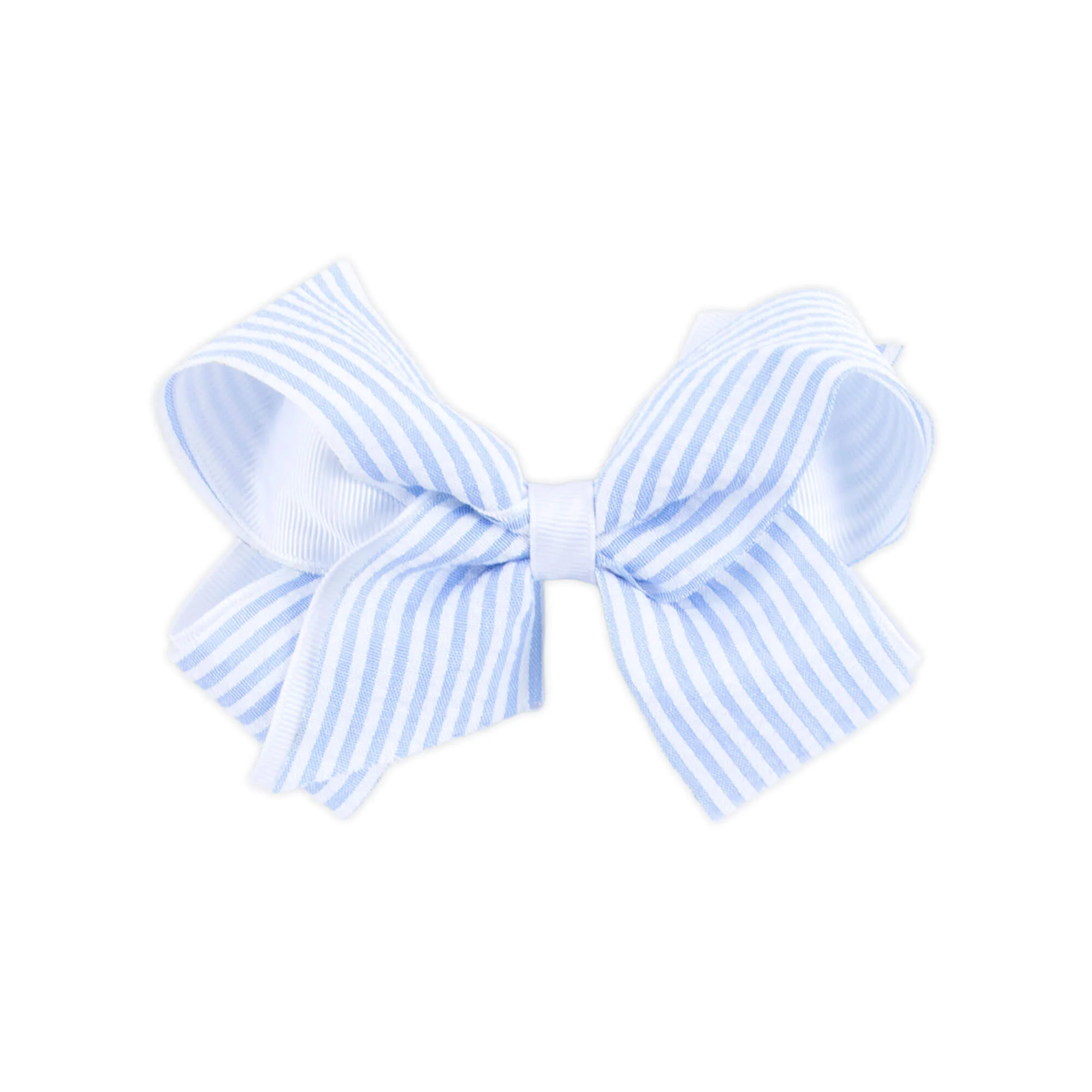 Stripe Seersucker Hair Bow - Image 3