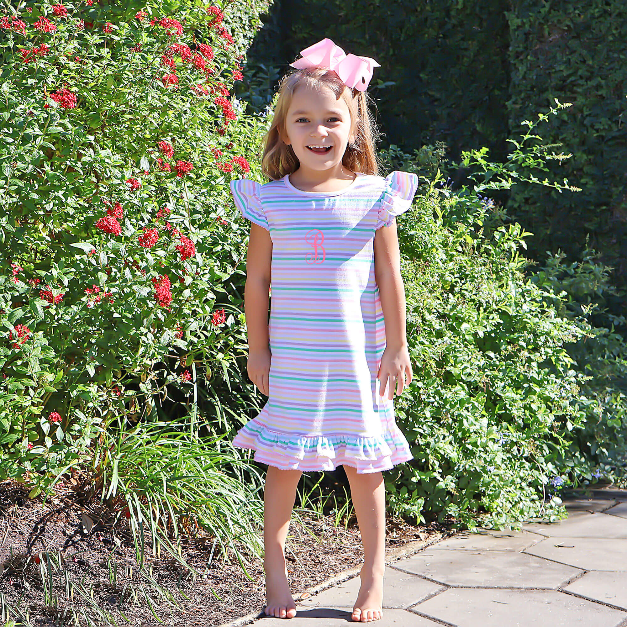 Pastel Pink Stripe Milly Dress - Image 7