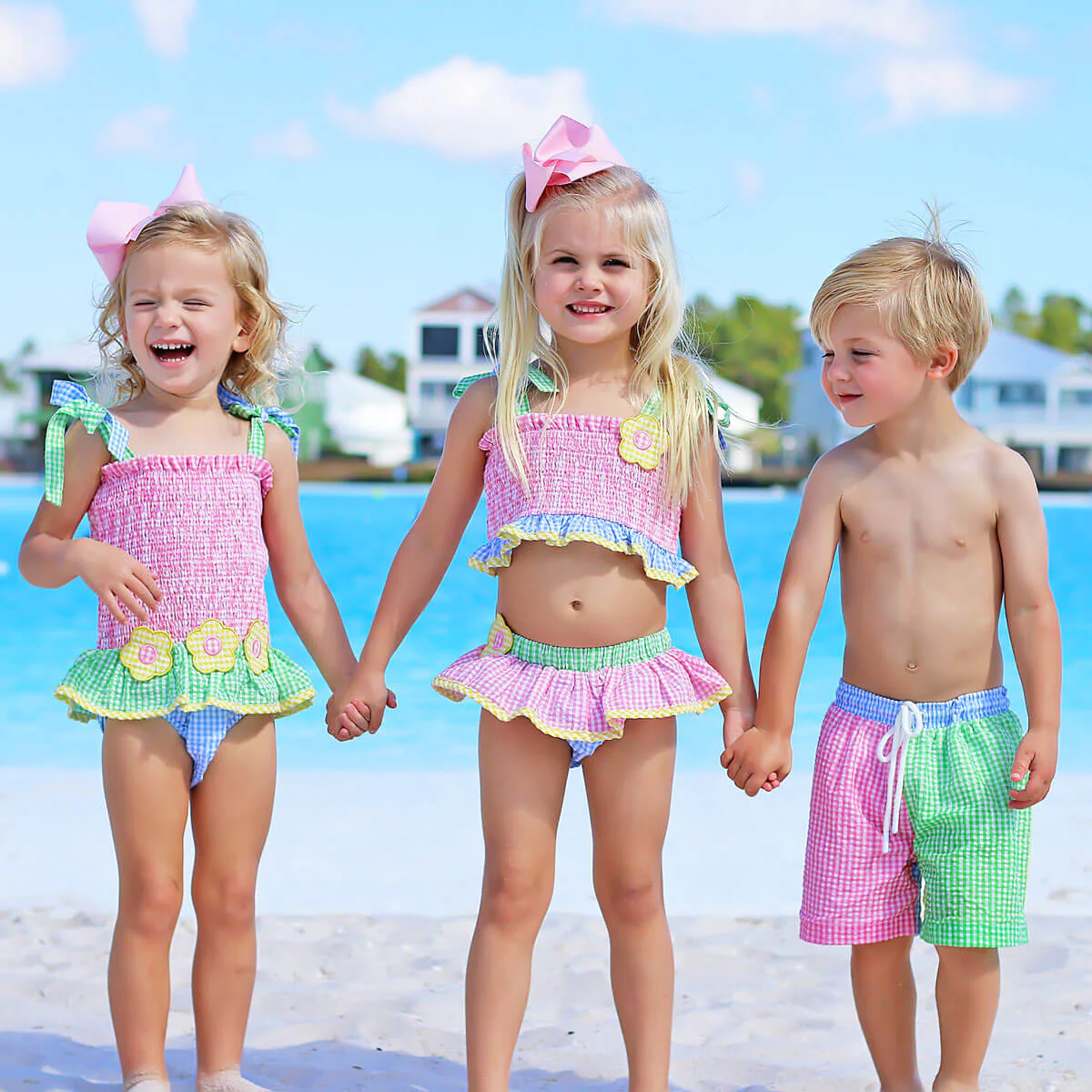 Multi Seersucker Daisy Swimsuit - Image 6