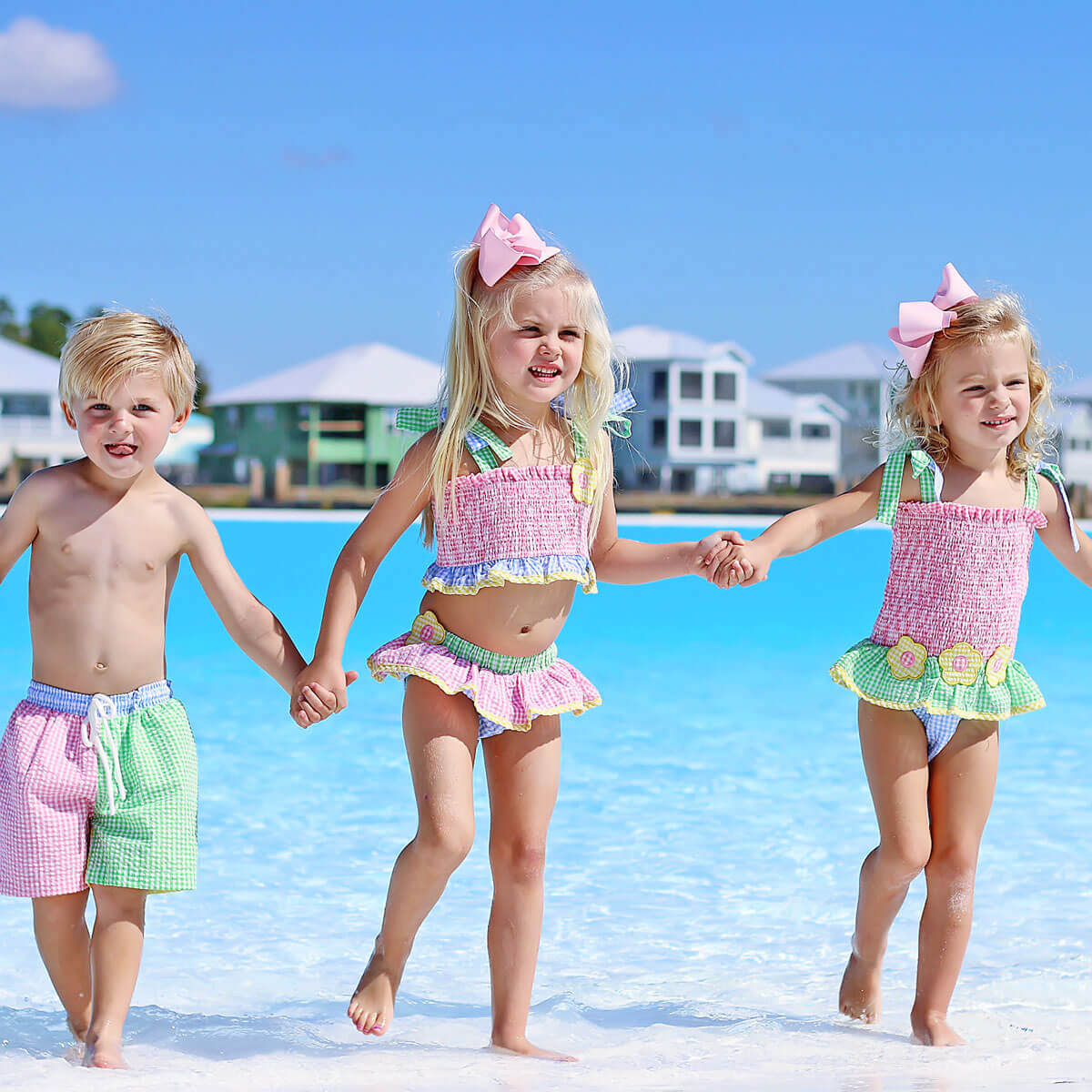 Multi Seersucker Daisy Swimsuit - Image 8