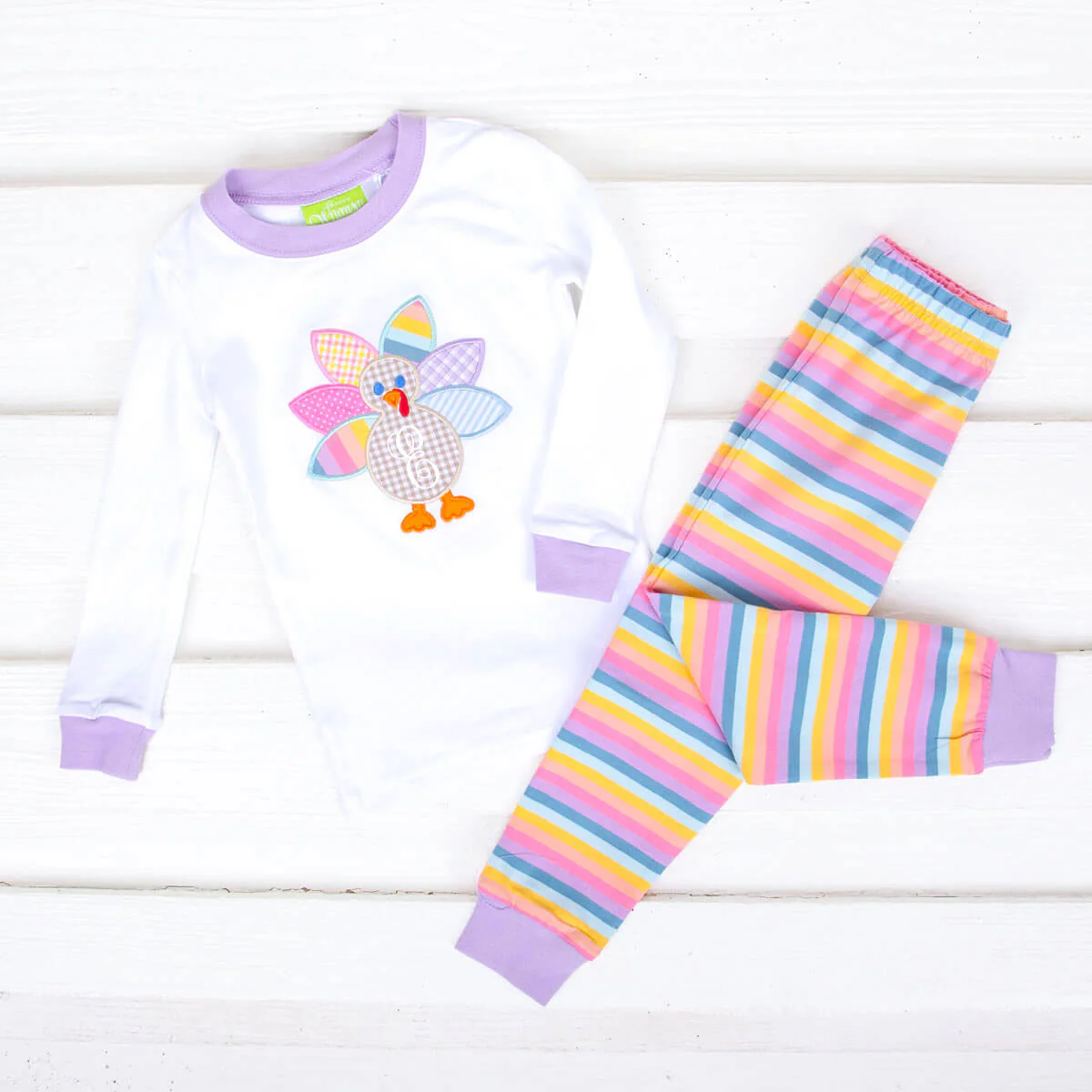 Turkey Multi Stripe Lavender Pajamas - Image 3
