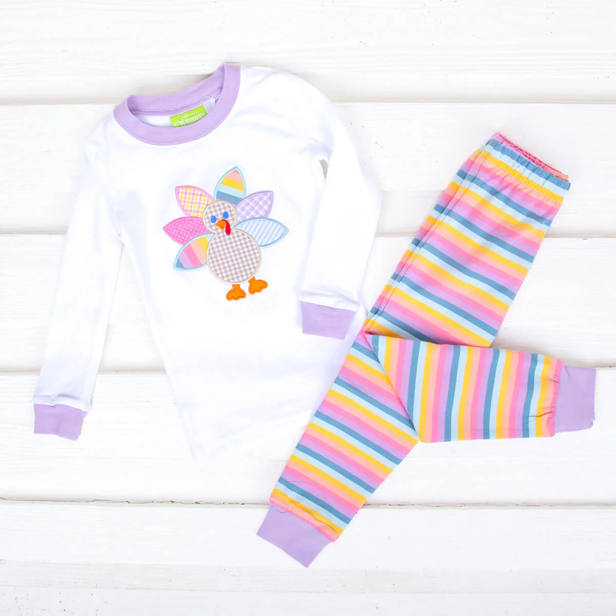 Turkey Multi Stripe Lavender Pajamas - Image 4