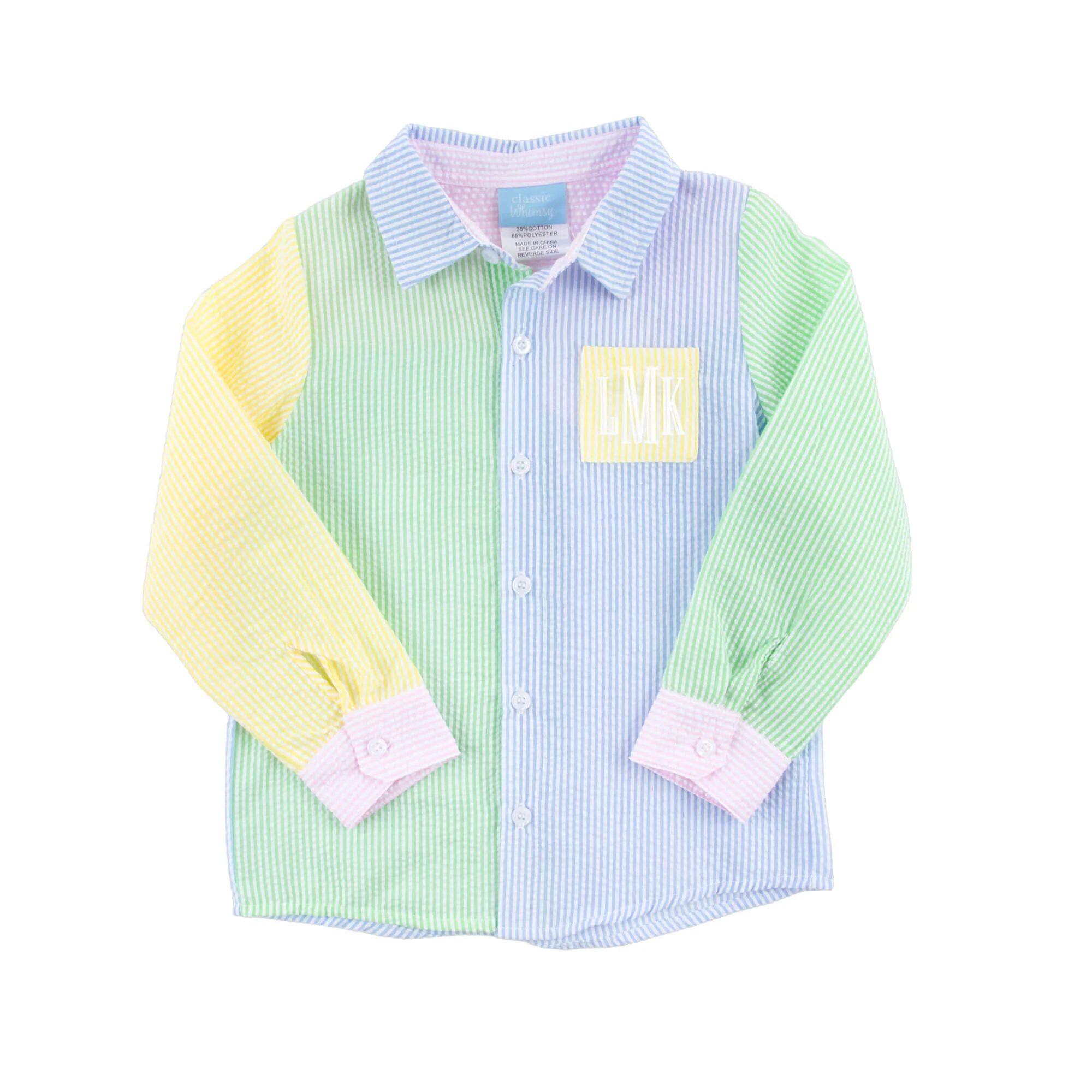 Multi Stripe Seersucker Button Down Shirt - Image 2
