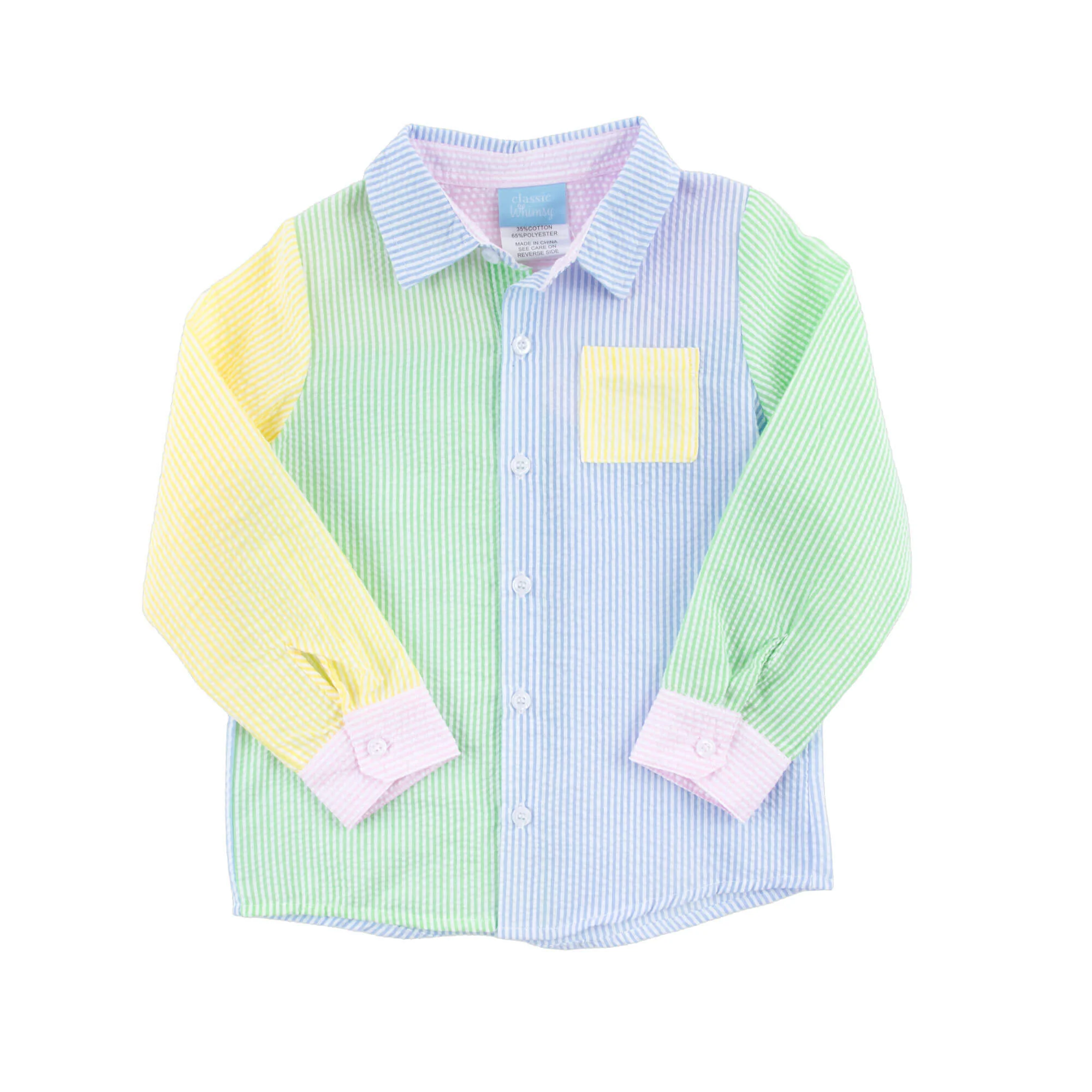 Multi Stripe Seersucker Button Down Shirt - Image 4