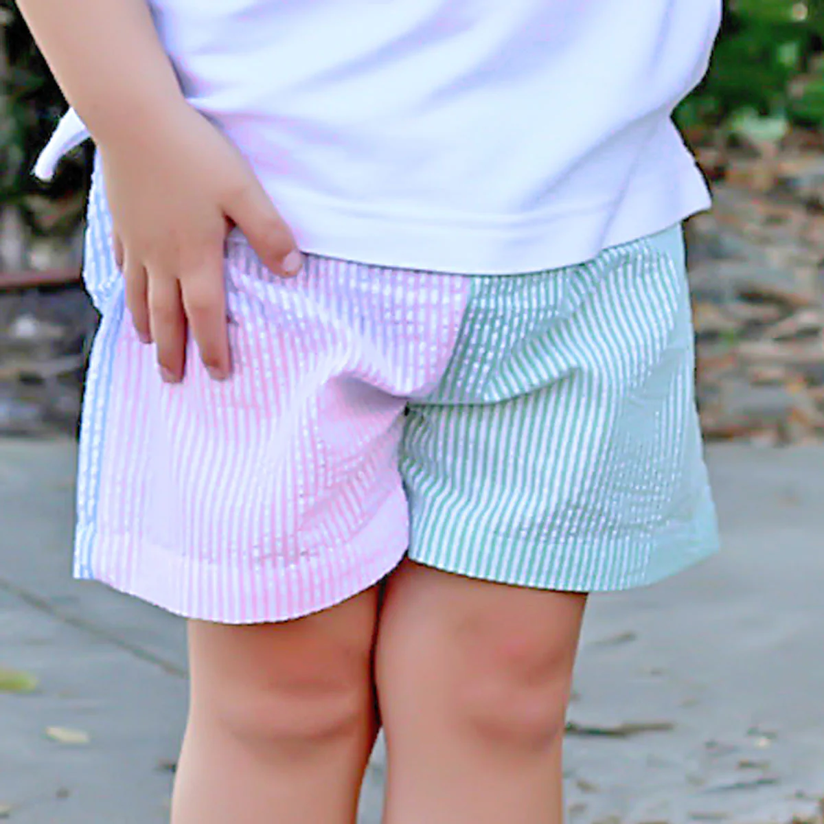 Multi Stripe Seersucker Shorts - Image 3