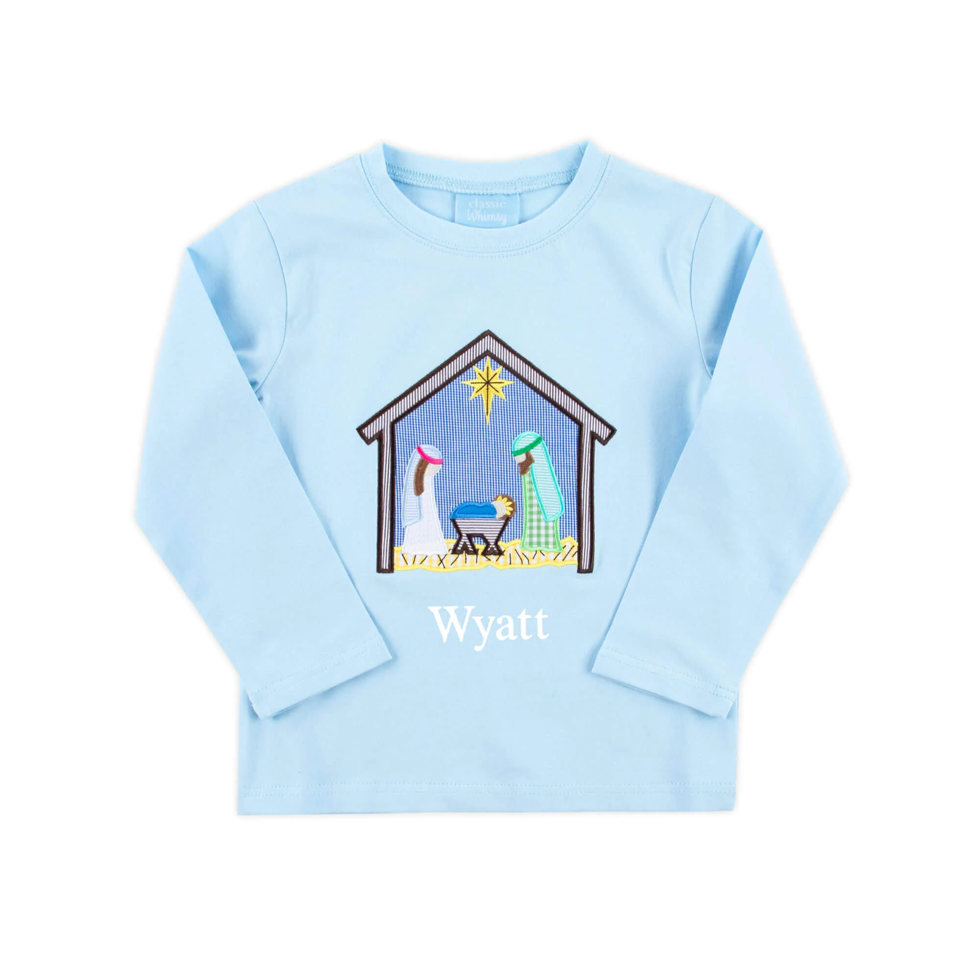 Nativity Light Blue Long Sleeve Shirt - Image 2