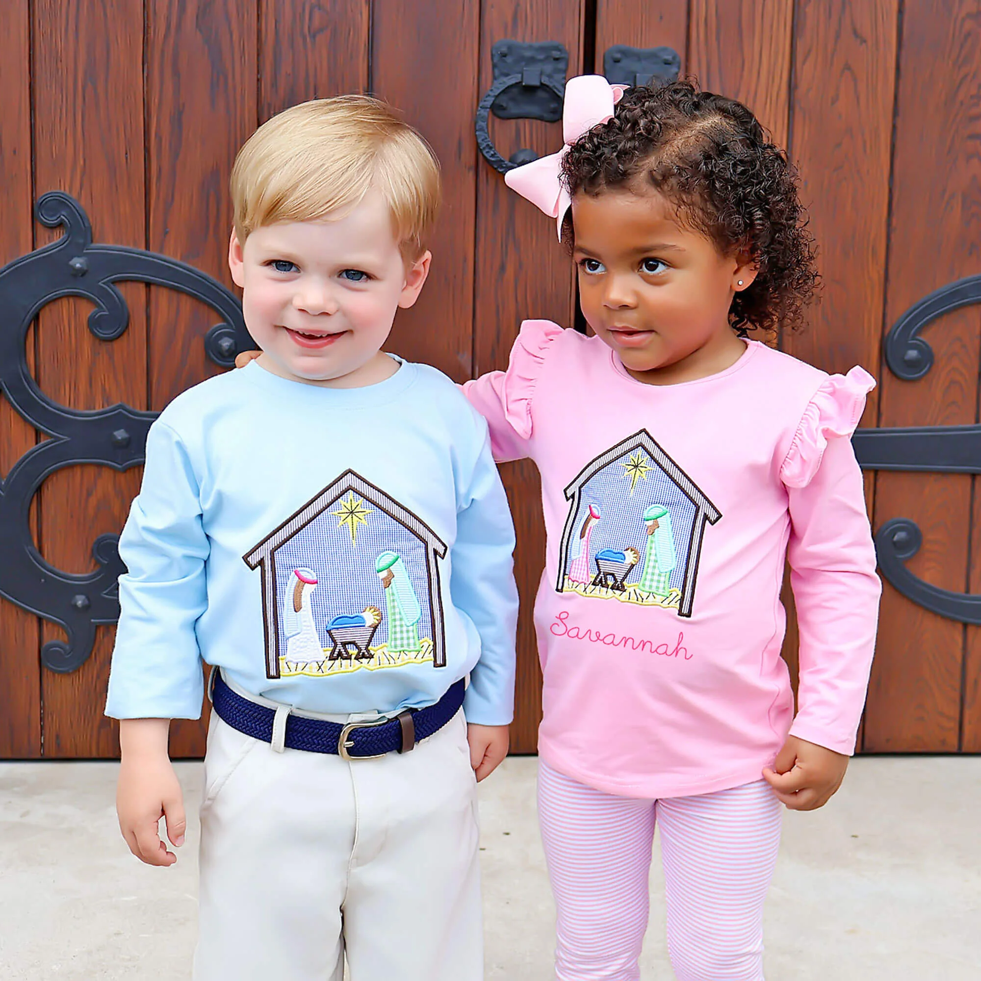 Nativity Pink Long Sleeve Top - Image 3