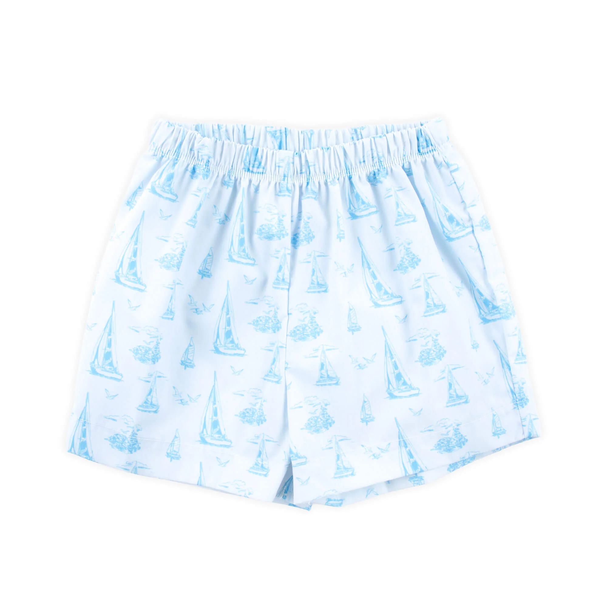 Nautical Blue Sailboat Shorts - Image 2