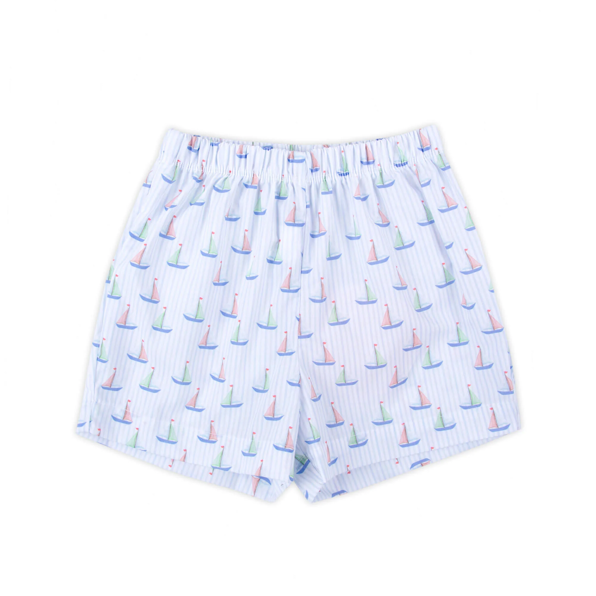 Nautical Blue Stripe Shorts - Image 2