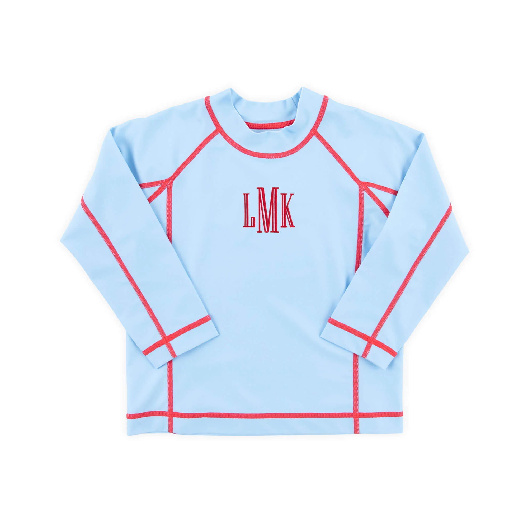 Nautical Blue with Red Trim Rash Guard - Image 2