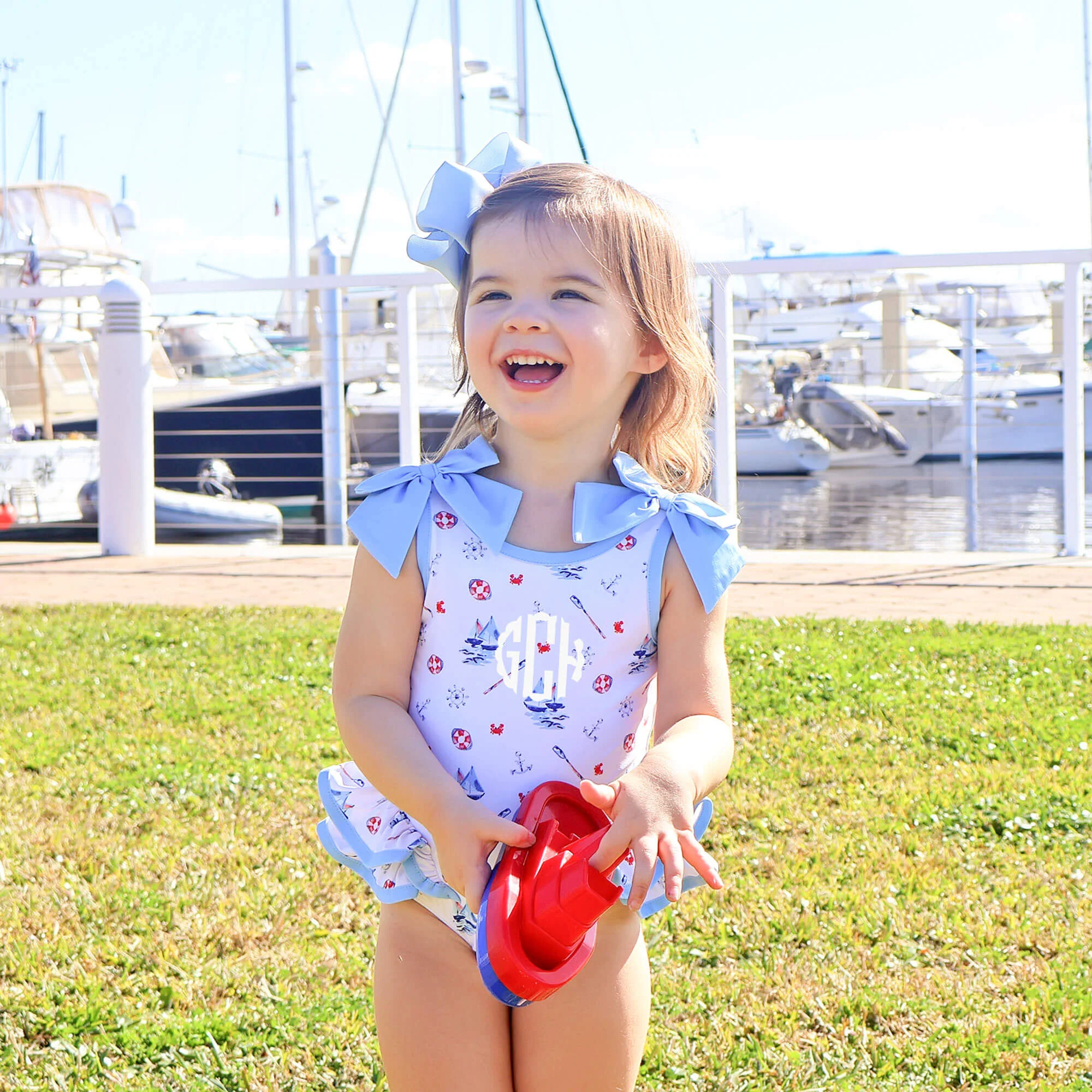 Nautical One Piece Swimsuit - Image 3