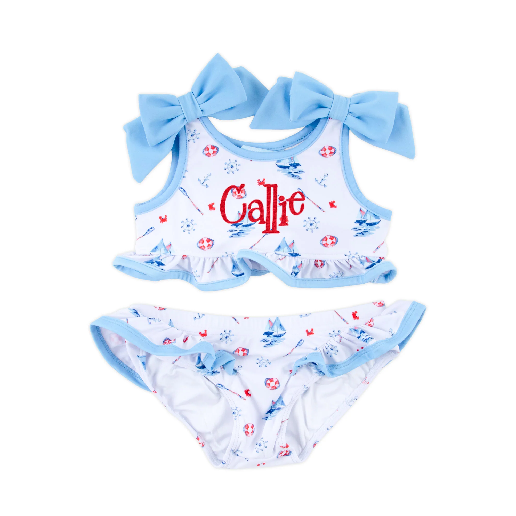 Nautical Two Piece Swimsuit - Image 2