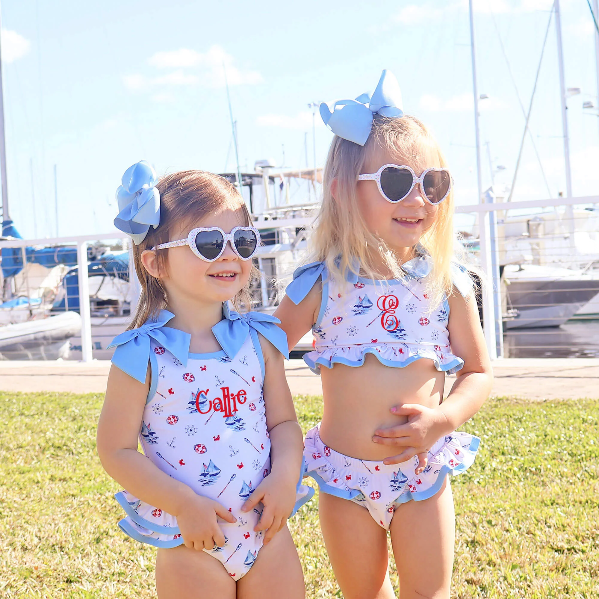 Nautical Two Piece Swimsuit - Image 5