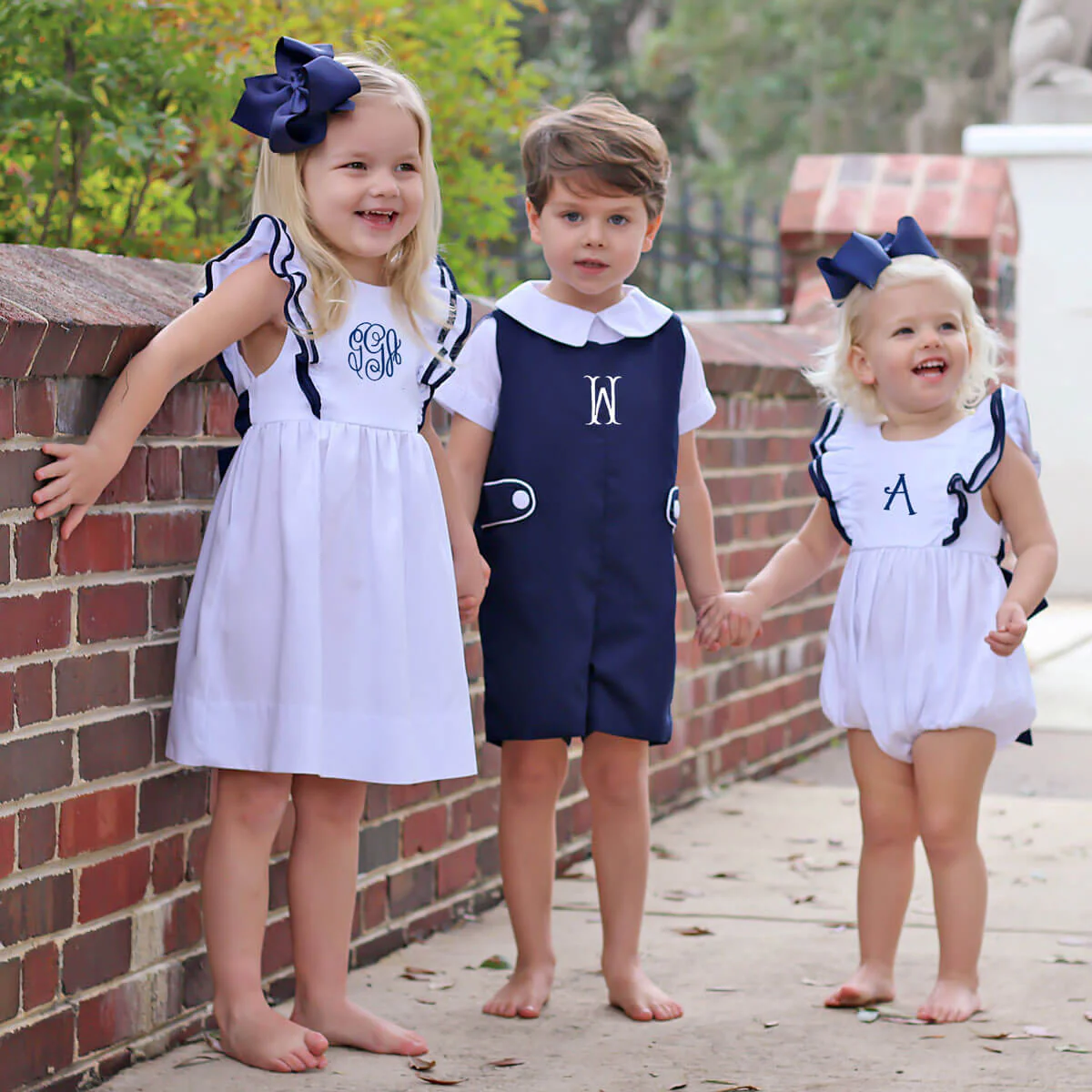 Navy Pique Jon Jon with White Piping - Image 6