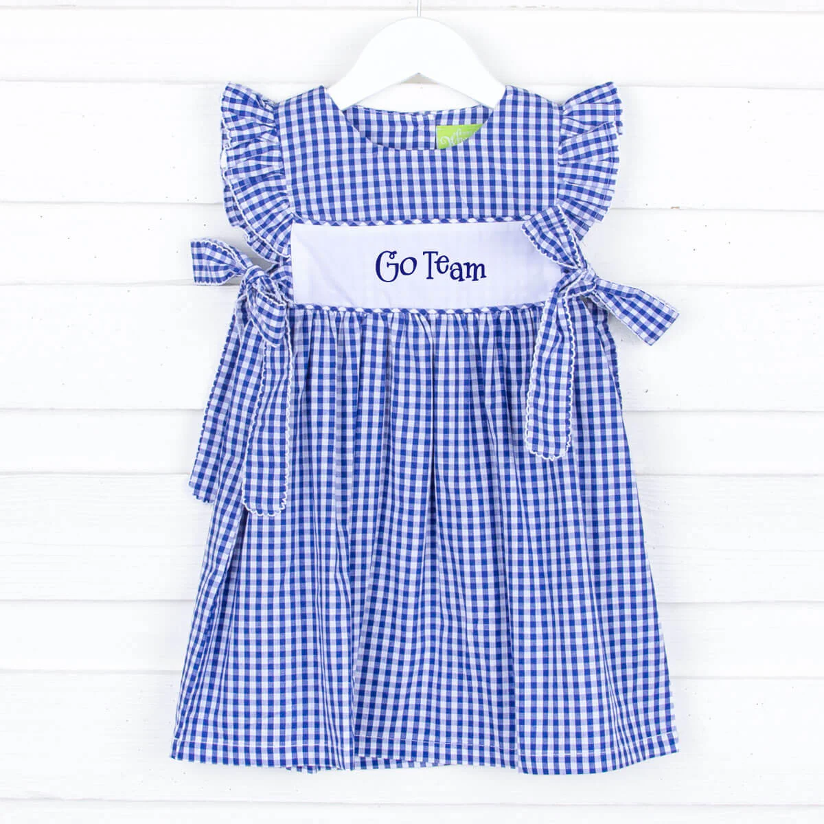 Navy Blue Gingham Avery Dress - Image 3
