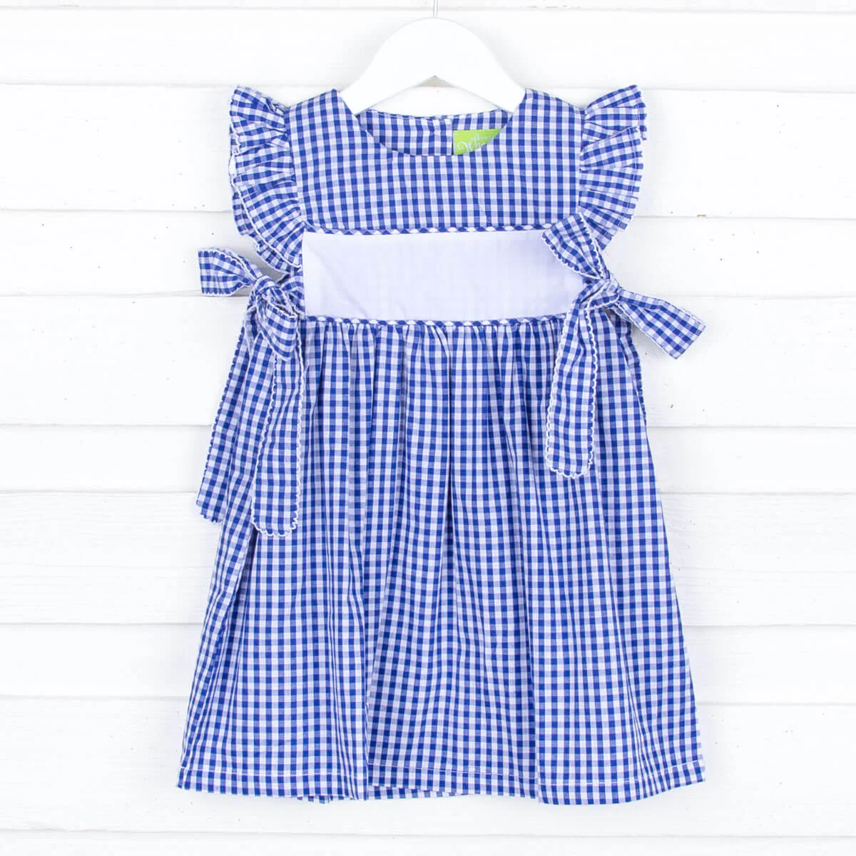 Navy Blue Gingham Avery Dress - Image 4