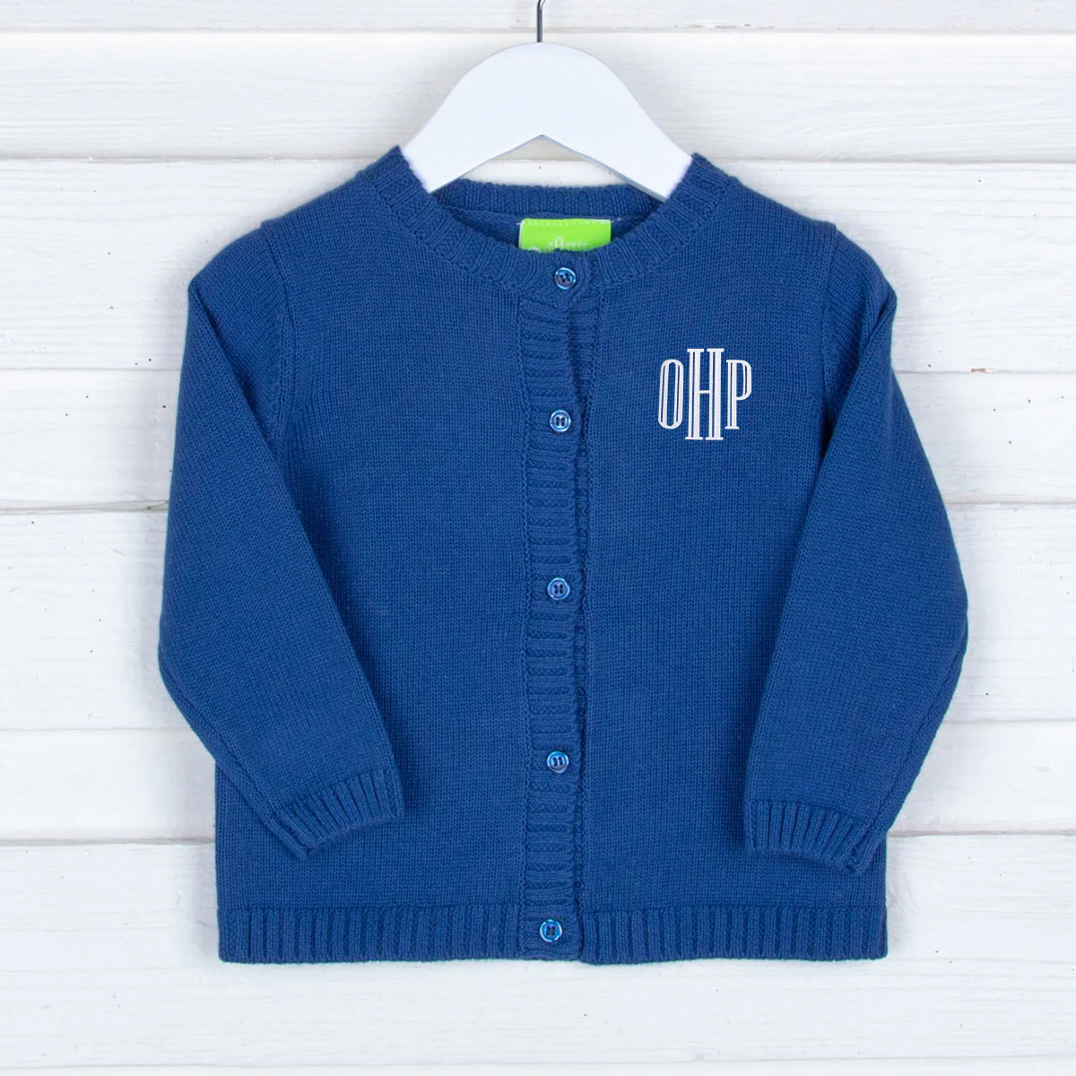 Navy Boys Button Cardigan - Image 2