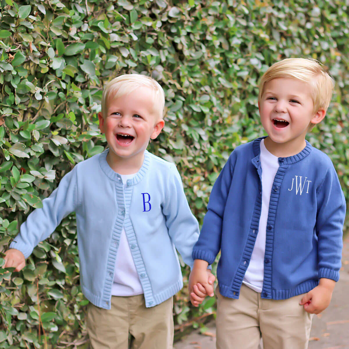Navy Boys Button Cardigan - Image 3