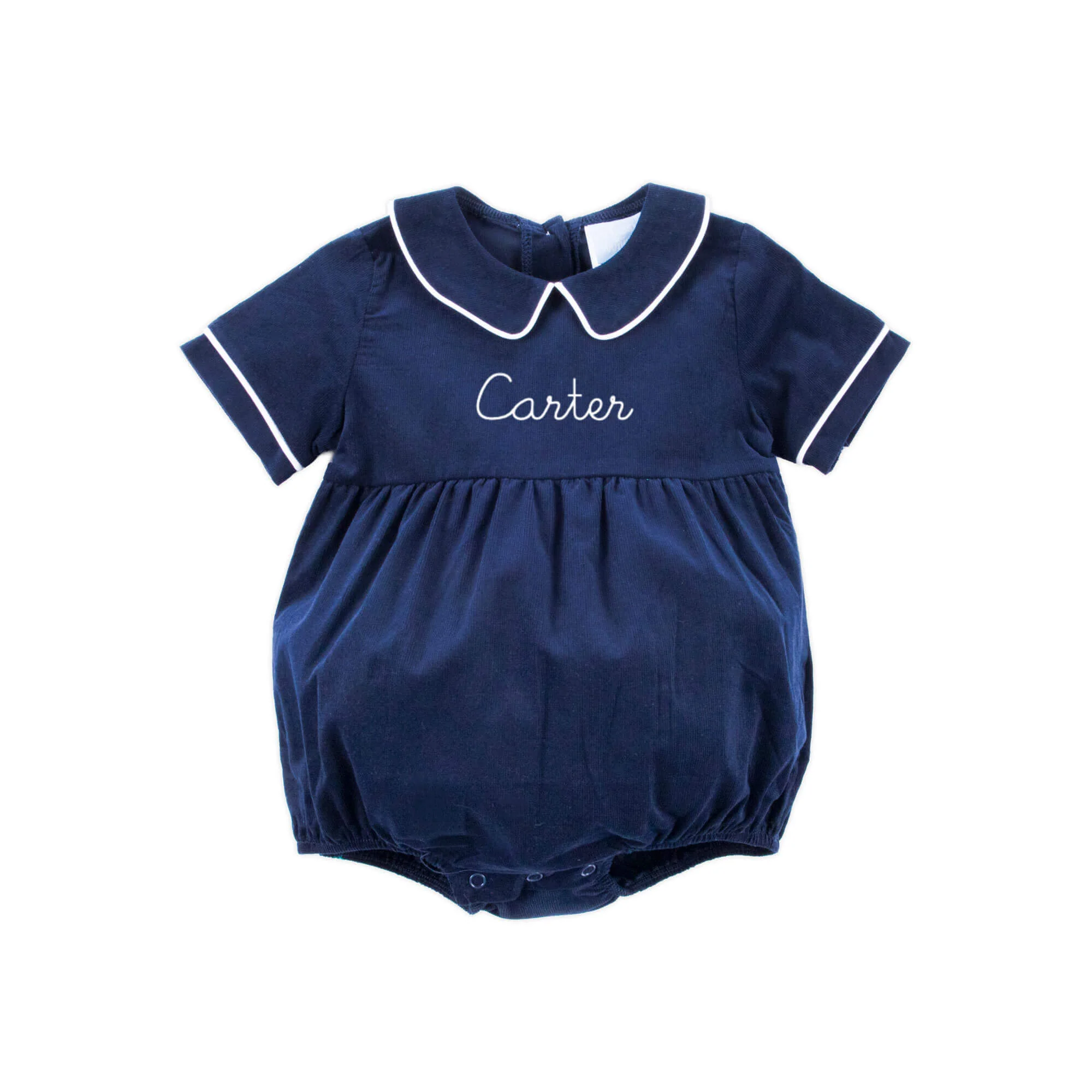 Navy Corduroy Collared Bubble - Image 2