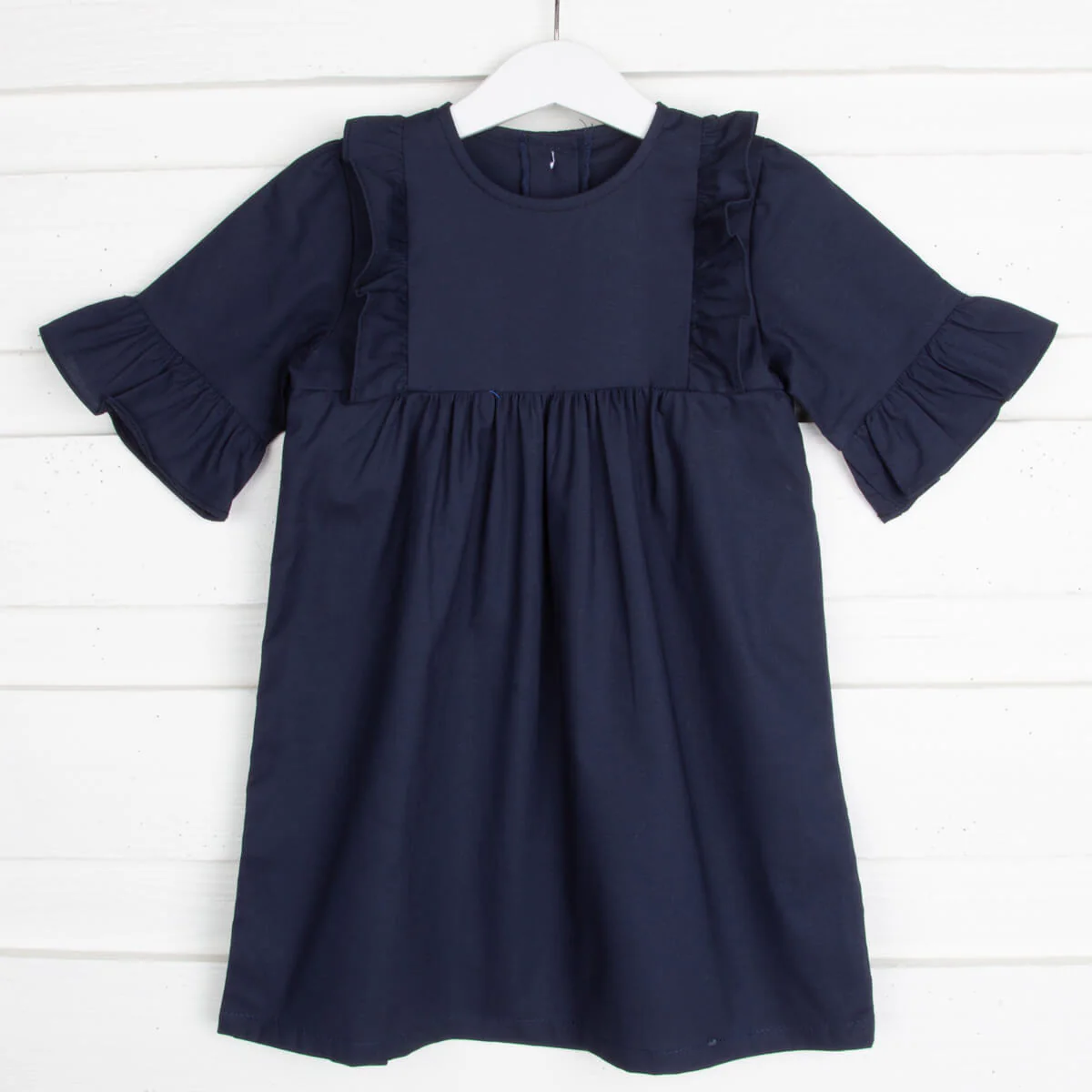 Navy Solid Olivia Dress - Image 2