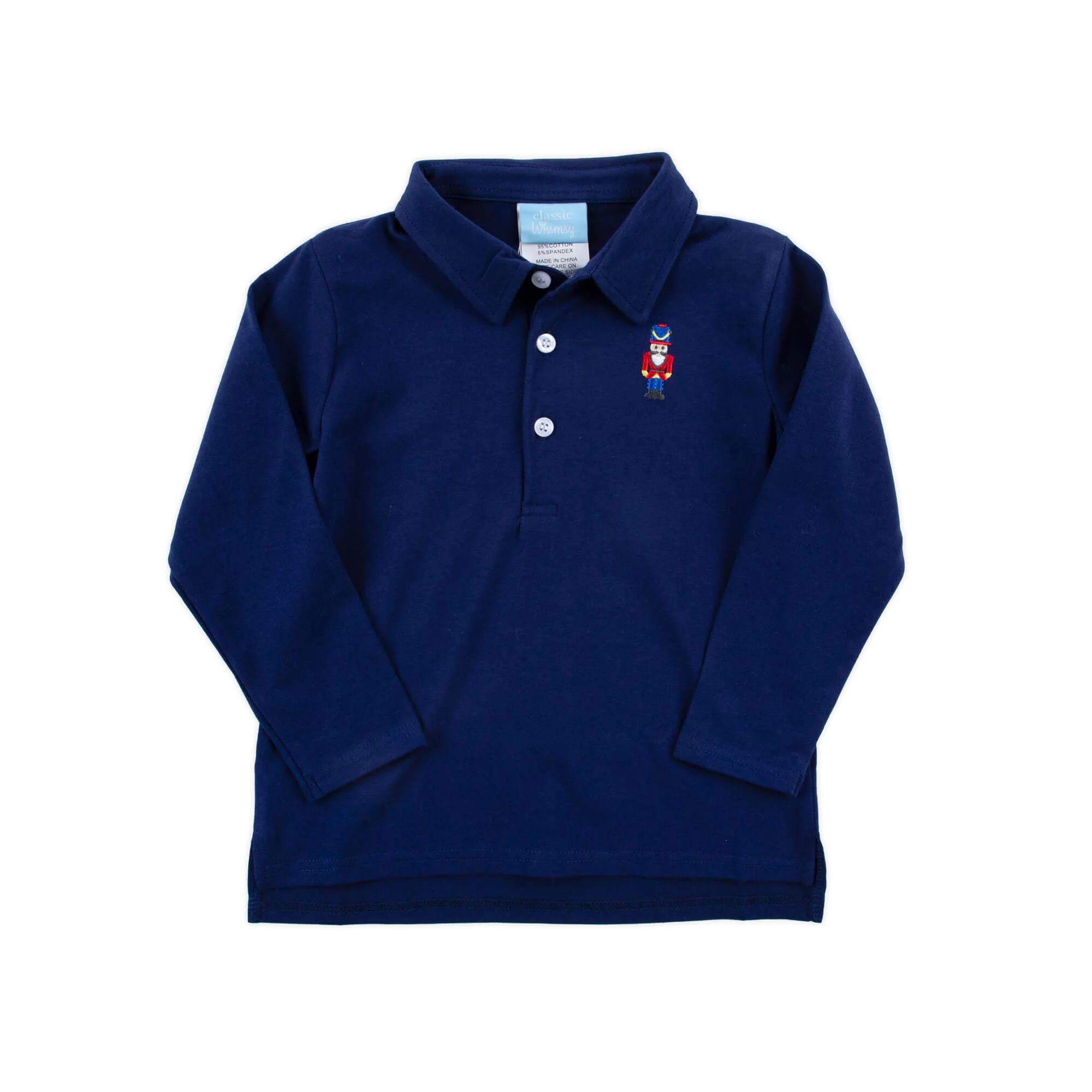 Nutcracker Navy Long Sleeve Polo - Image 2