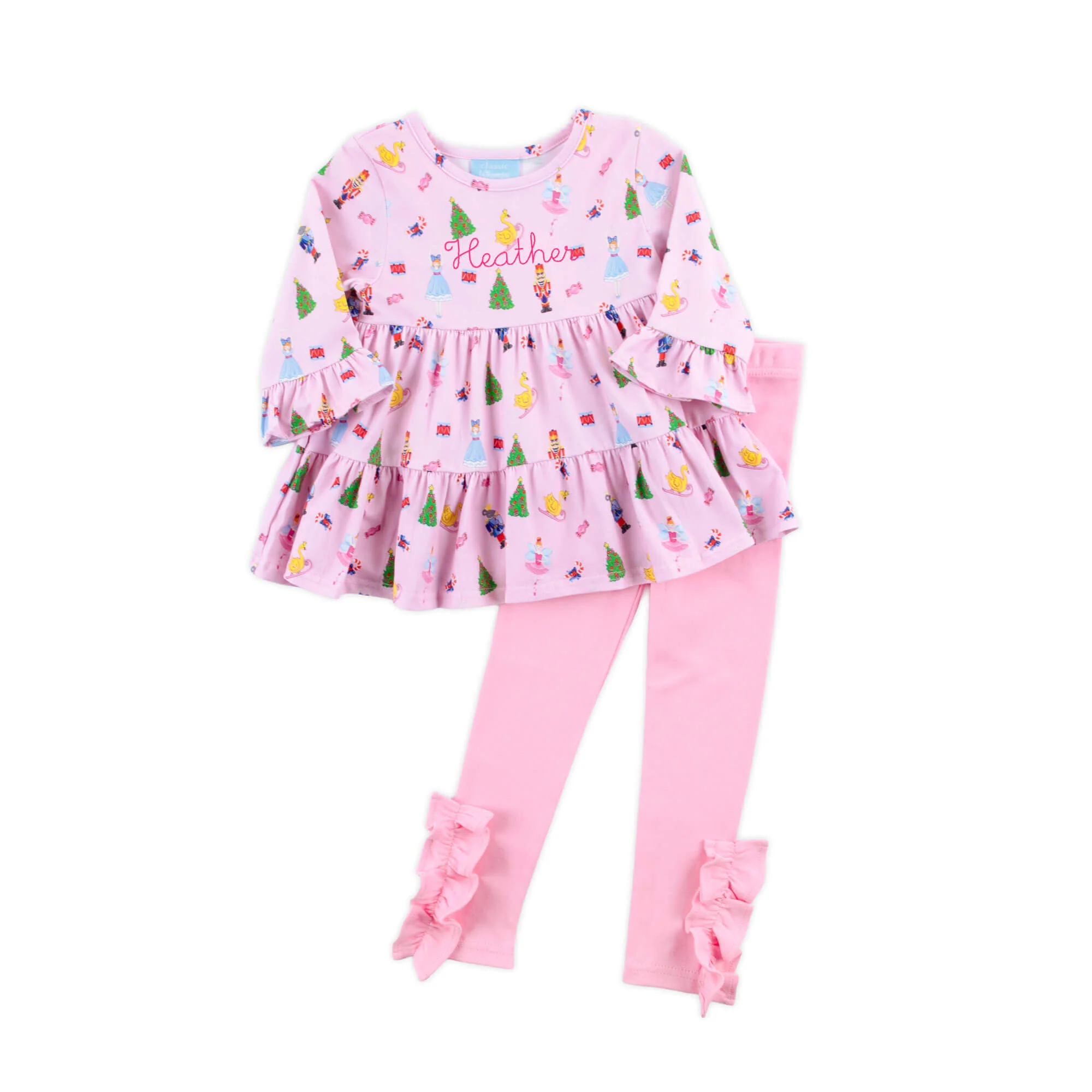 Nutcracker Pink Print Callie Legging Set - Image 2