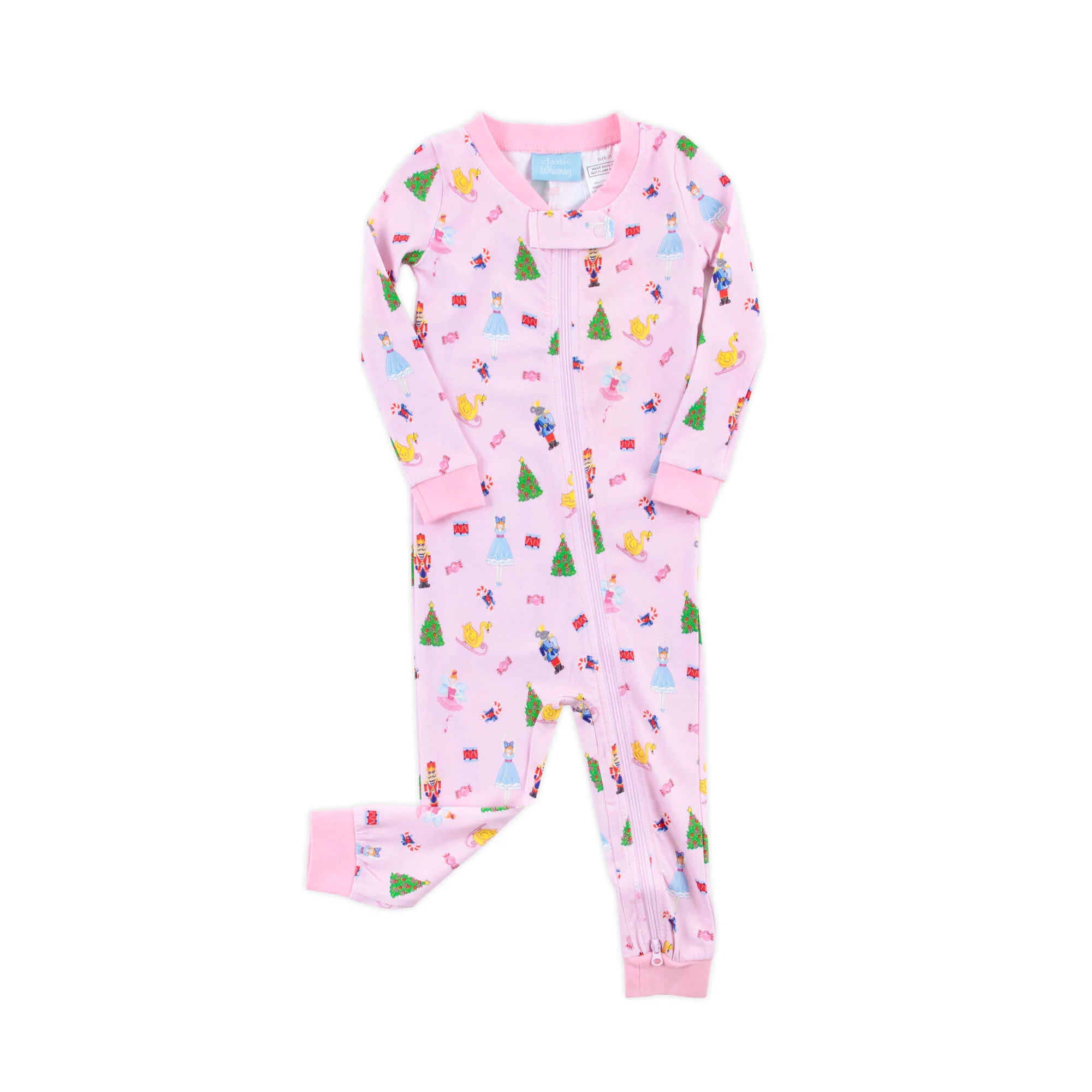 Nutcracker Pink Print Zip Sleeper - Image 2