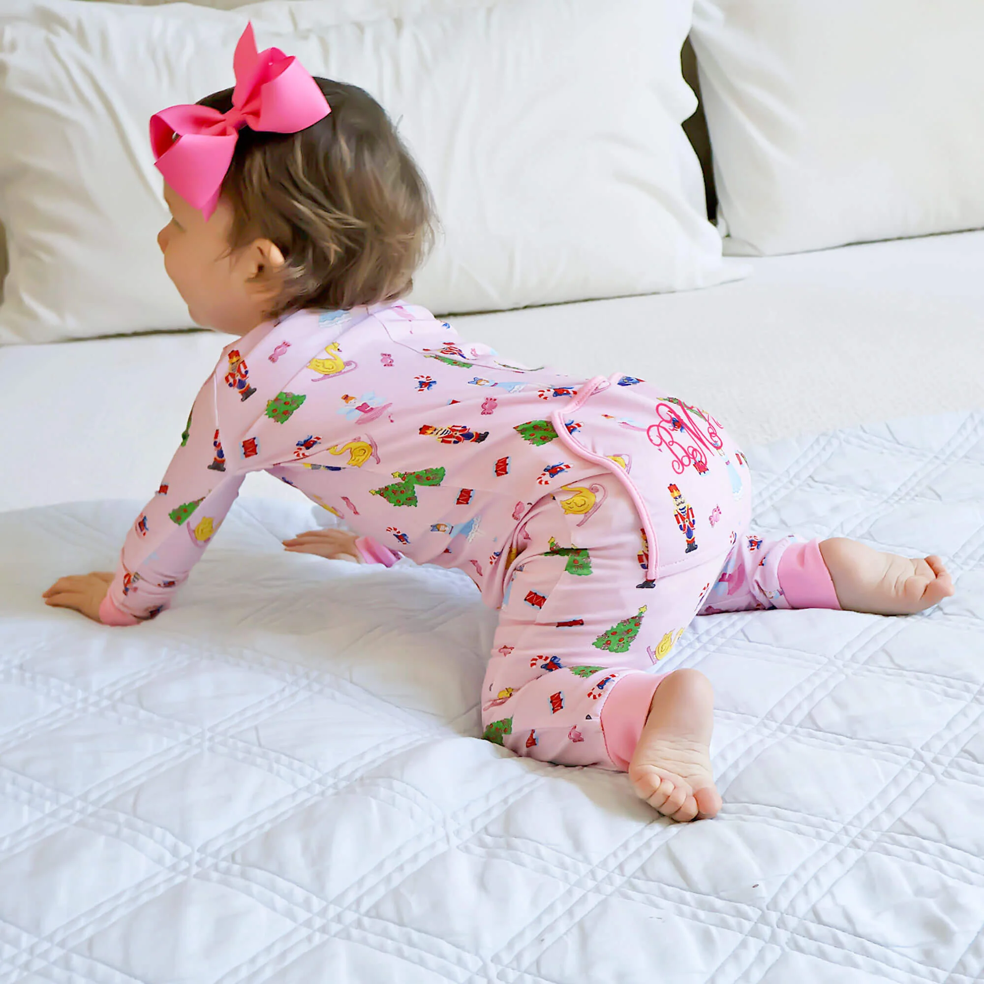 Nutcracker Pink Print Zip Sleeper - Image 3