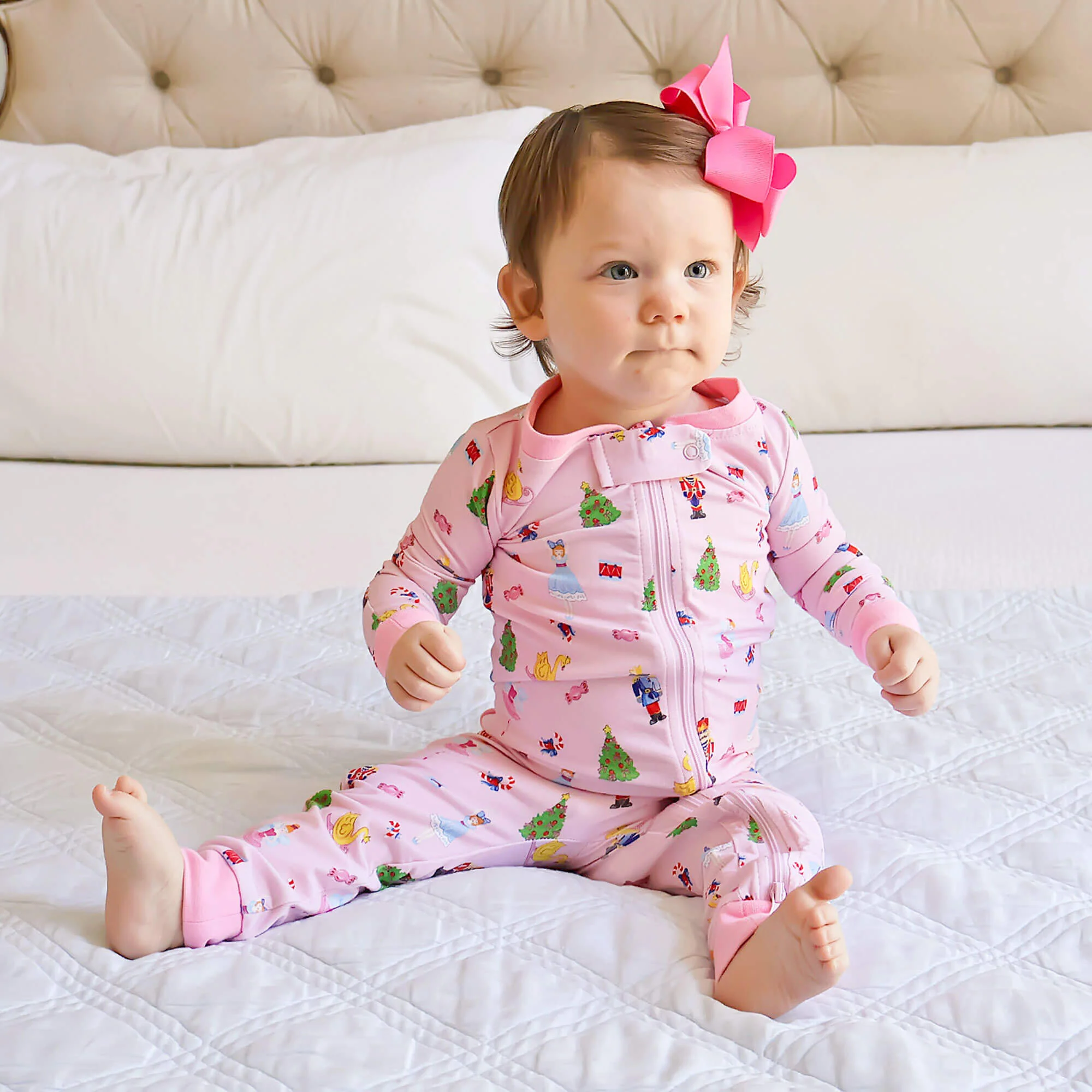 Nutcracker Pink Print Zip Sleeper - Image 5