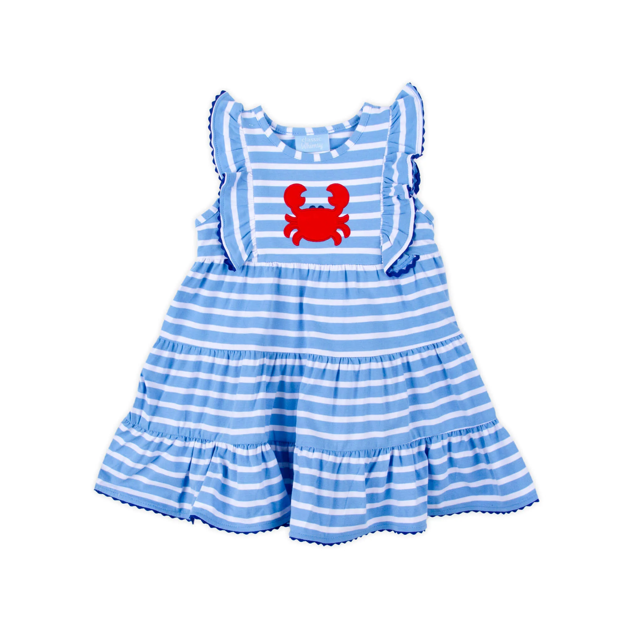 Ocean Crab Blue Stripe Kaylee Dress - Image 2