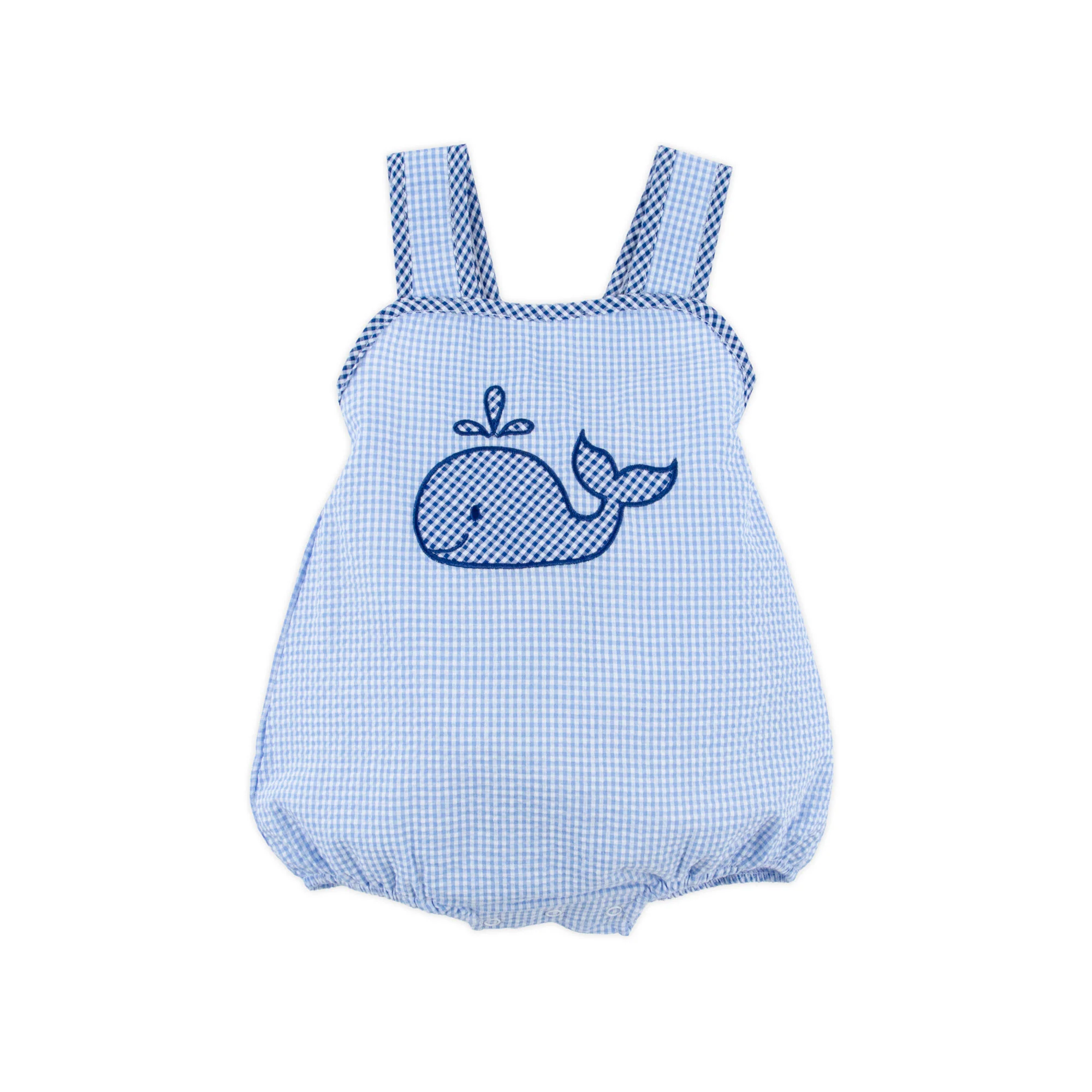 Ocean Whale Light Blue Gingham Sun Bubble - Image 4