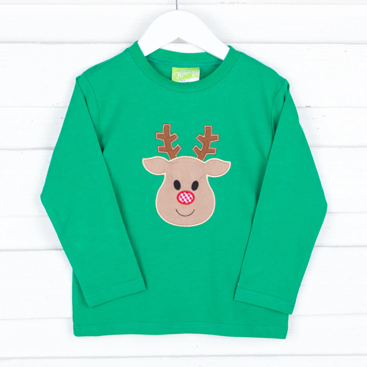 Oh Deer Green Long Sleeve Shirt - Image 2