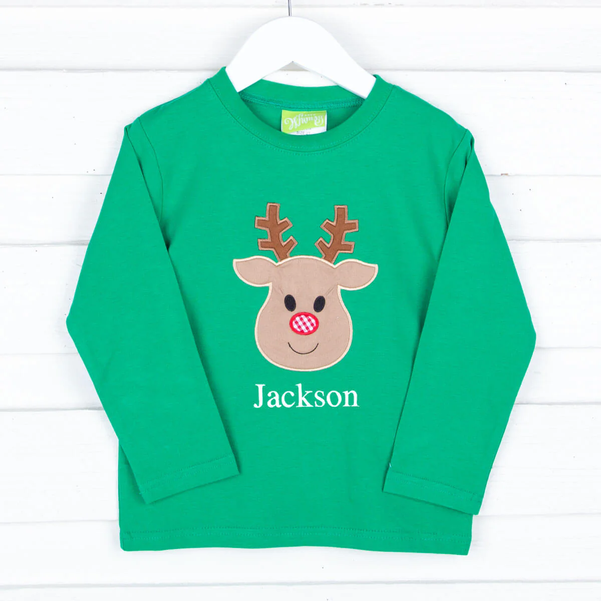 Oh Deer Green Long Sleeve Shirt - Image 3