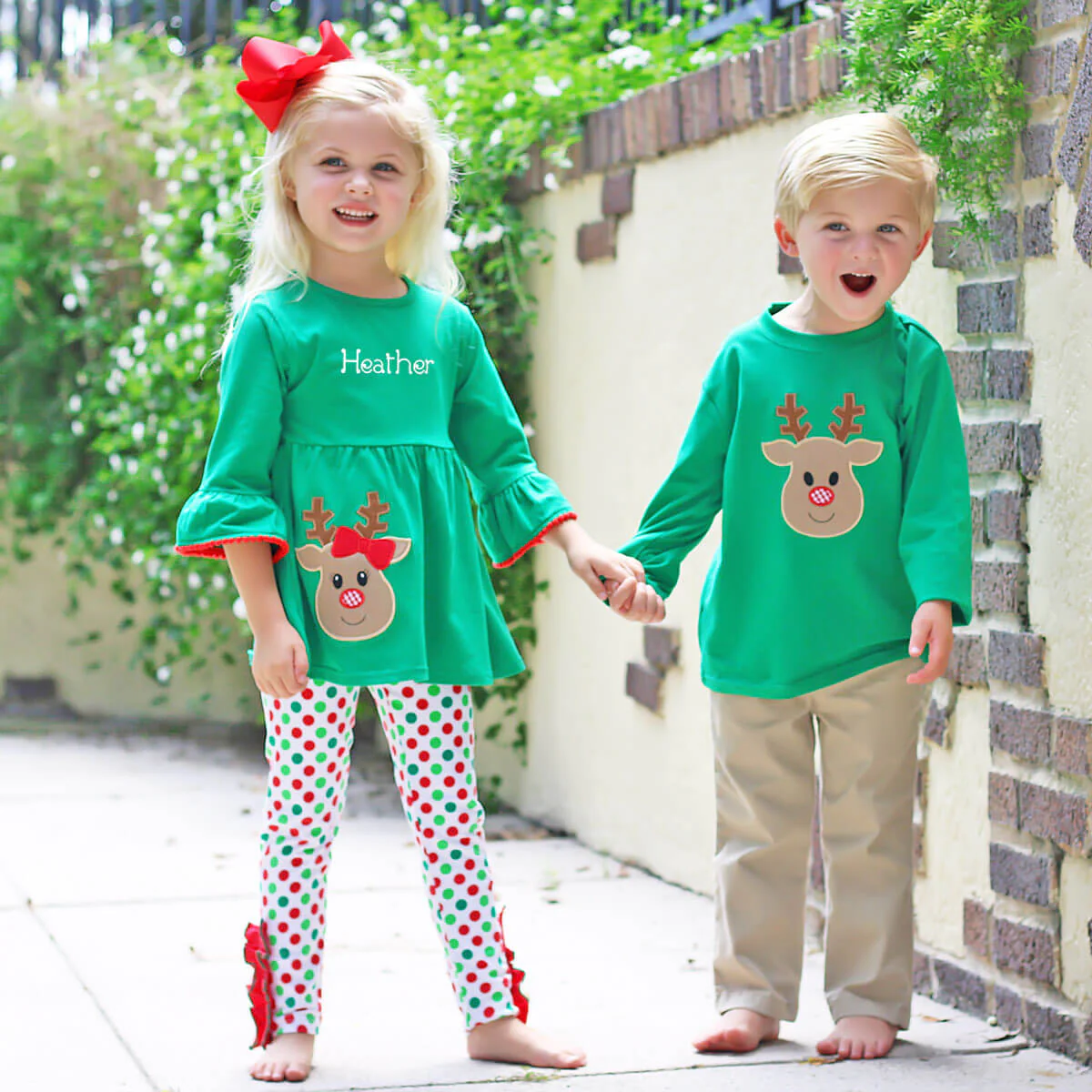 Oh Deer Green Long Sleeve Shirt - Image 5