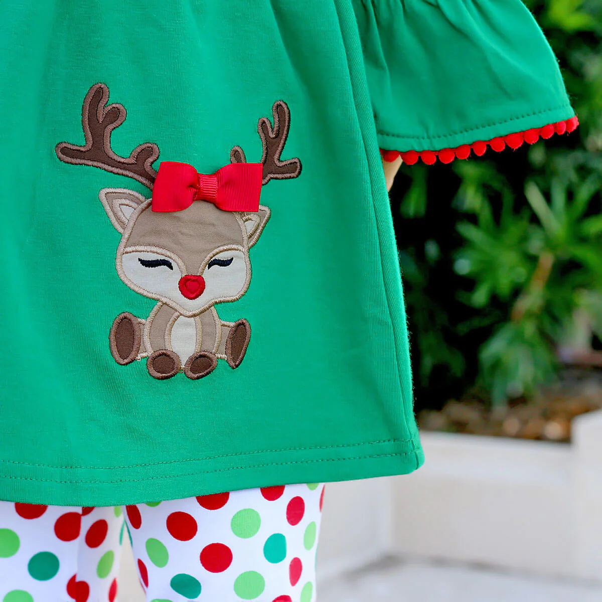 Dashing Reindeer Polka Dot Sophia Legging Set - Image 2