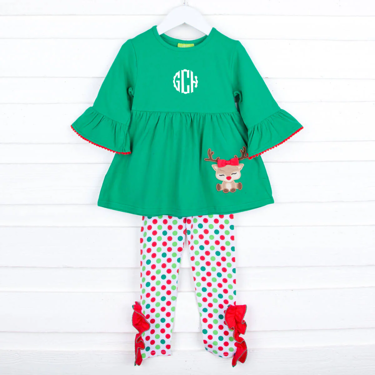 Dashing Reindeer Polka Dot Sophia Legging Set - Image 4