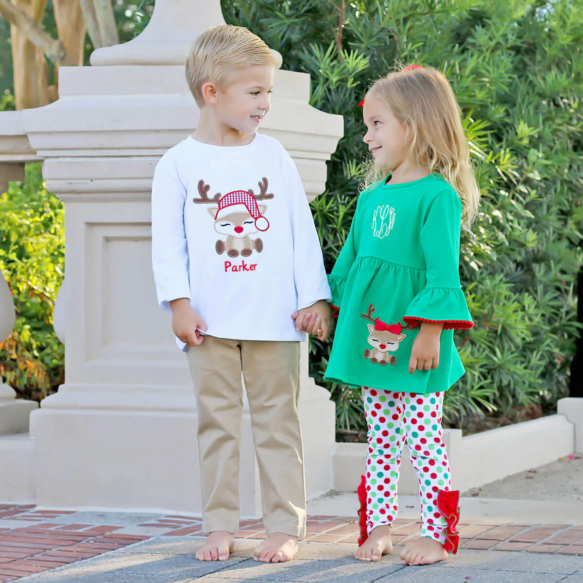 Dashing Reindeer Polka Dot Sophia Legging Set - Image 6