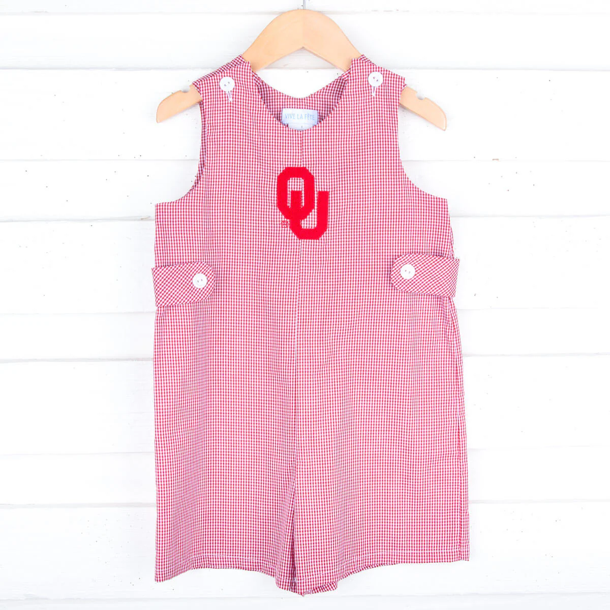 Oklahoma Embroidered Red Jon Jon - Image 2