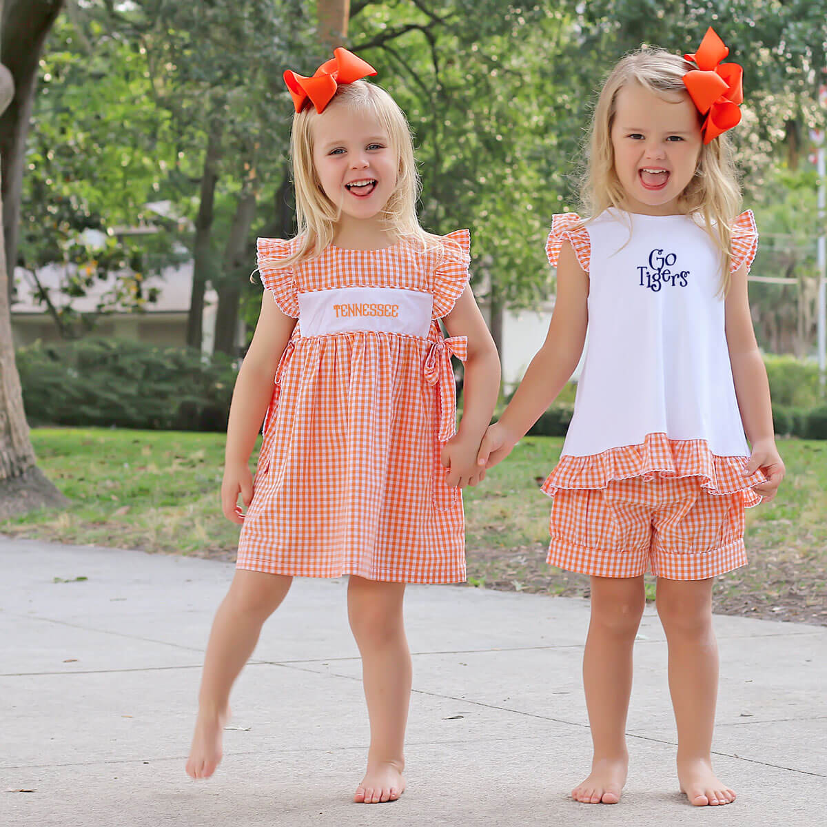Orange Gingham Avery Dress - Image 3