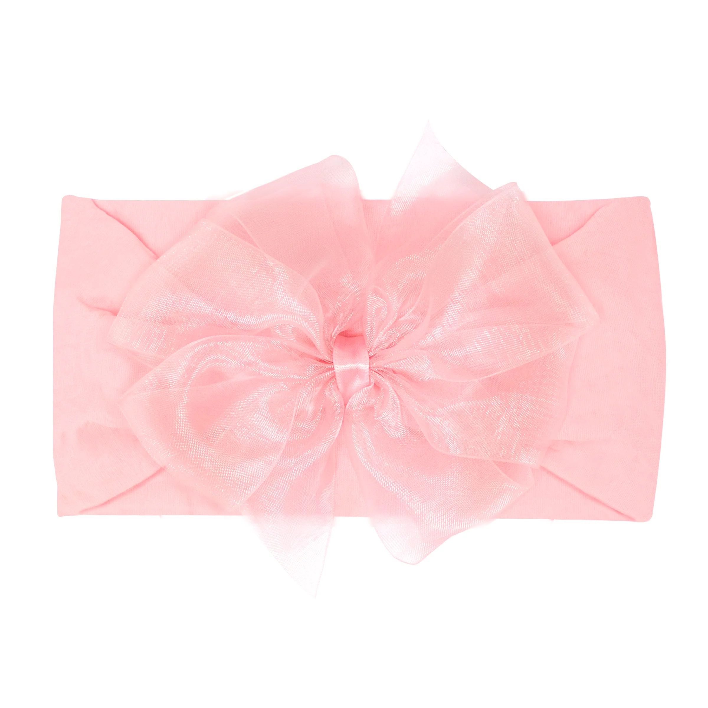 Organza Bow on Nylon Baby Headband - Image 3