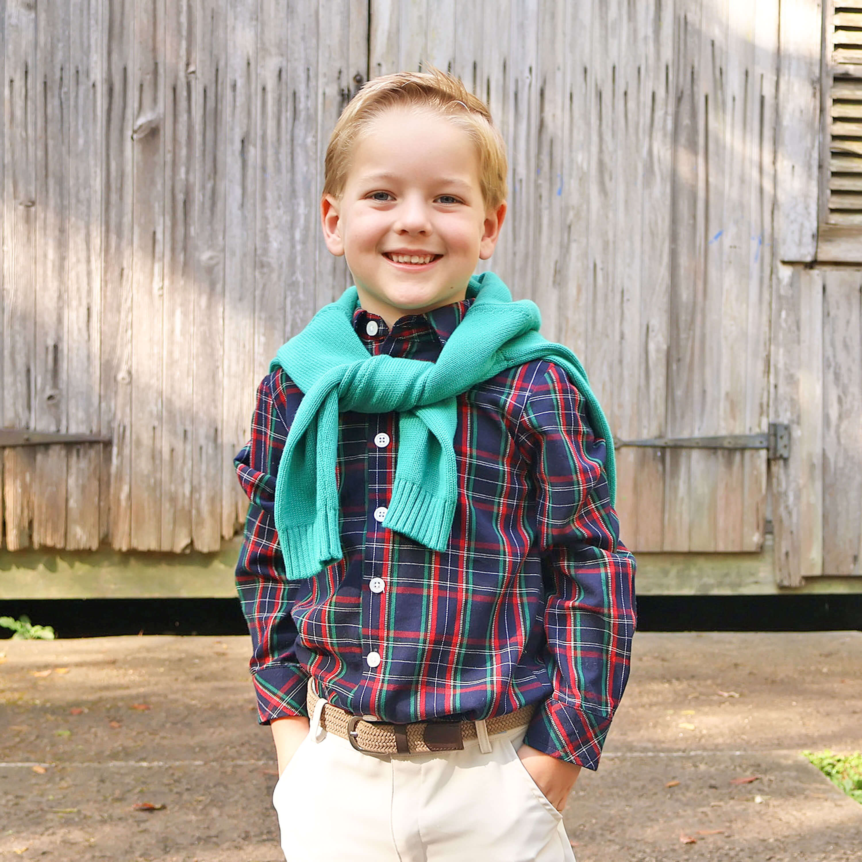 Oxford Plaid Button Down Shirt - Image 3
