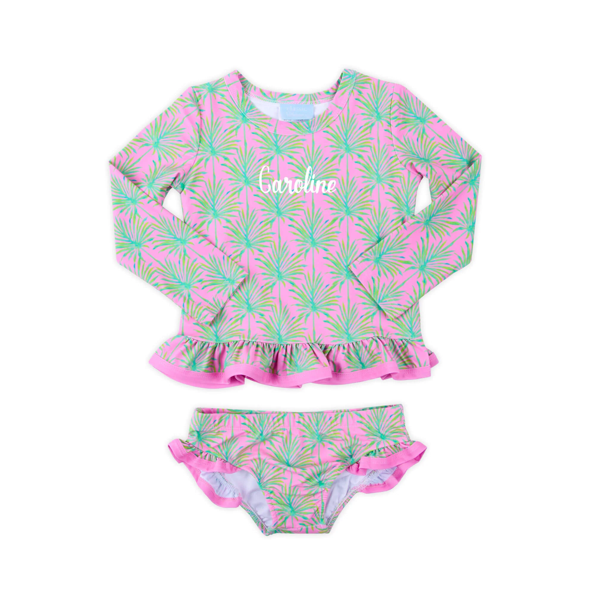 Paradise Palm Pink Rash Guard Set - Image 2