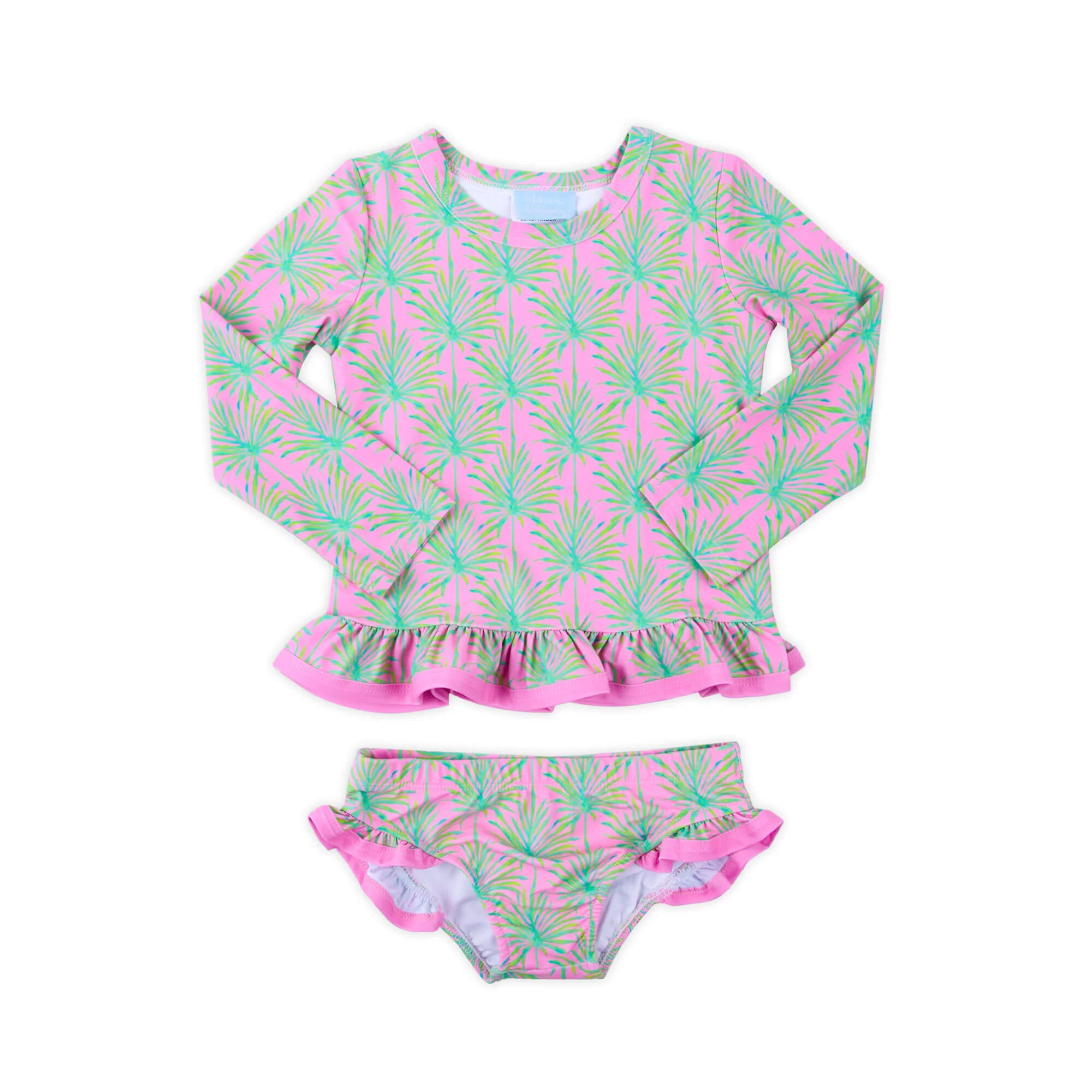 Paradise Palm Pink Rash Guard Set - Image 3